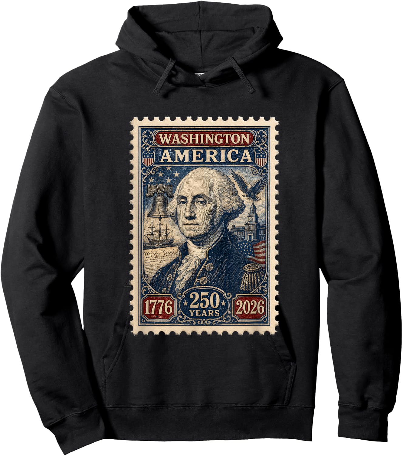 250th Anniversary USA,250 Years American 4th July Decoration Hoodie - Hoodie | Black