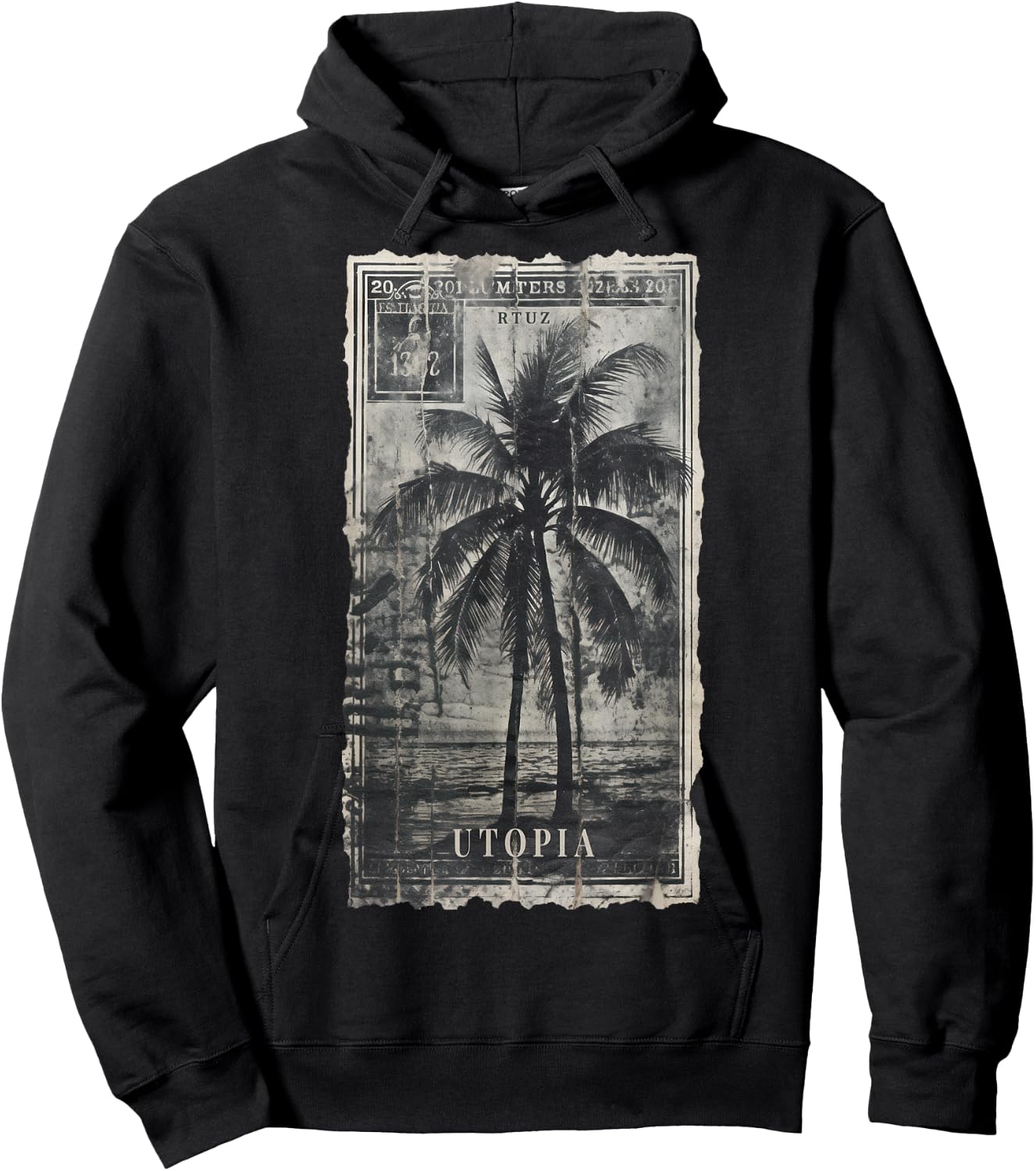 Palm Trees Palm Tree Beach Sea Sun Holiday Summer Hoodie - Hoodie | Black