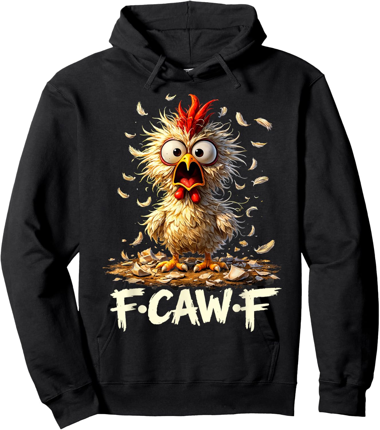 F-Caw-F Humor für Erwachsene, Motiv: Hahn Hoodie - Hoodie | Black