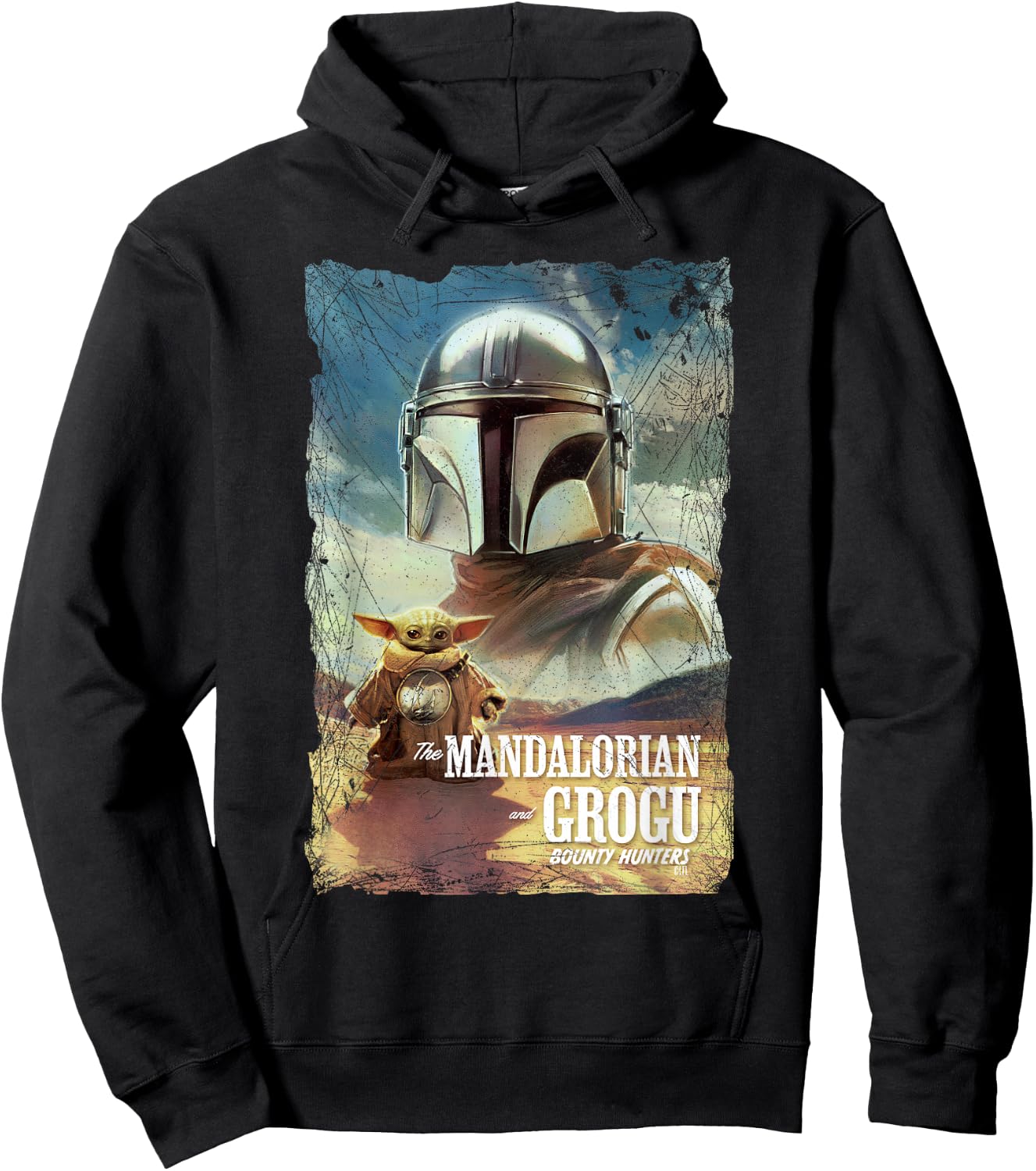 Star Wars The Mandalorian and Grogu Movie Classic Poster Art Hoodie - Hoodie | Black