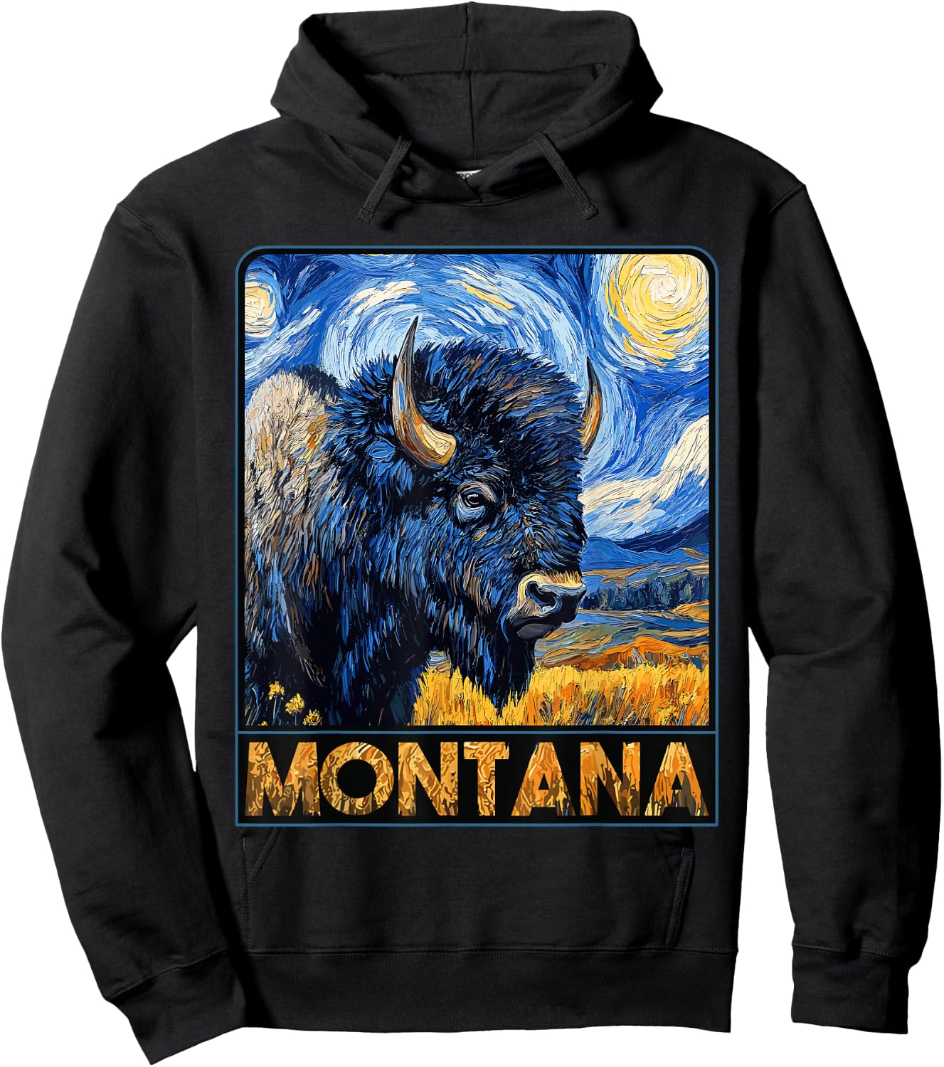 Bison Montana Hoodie - Hoodie | Black