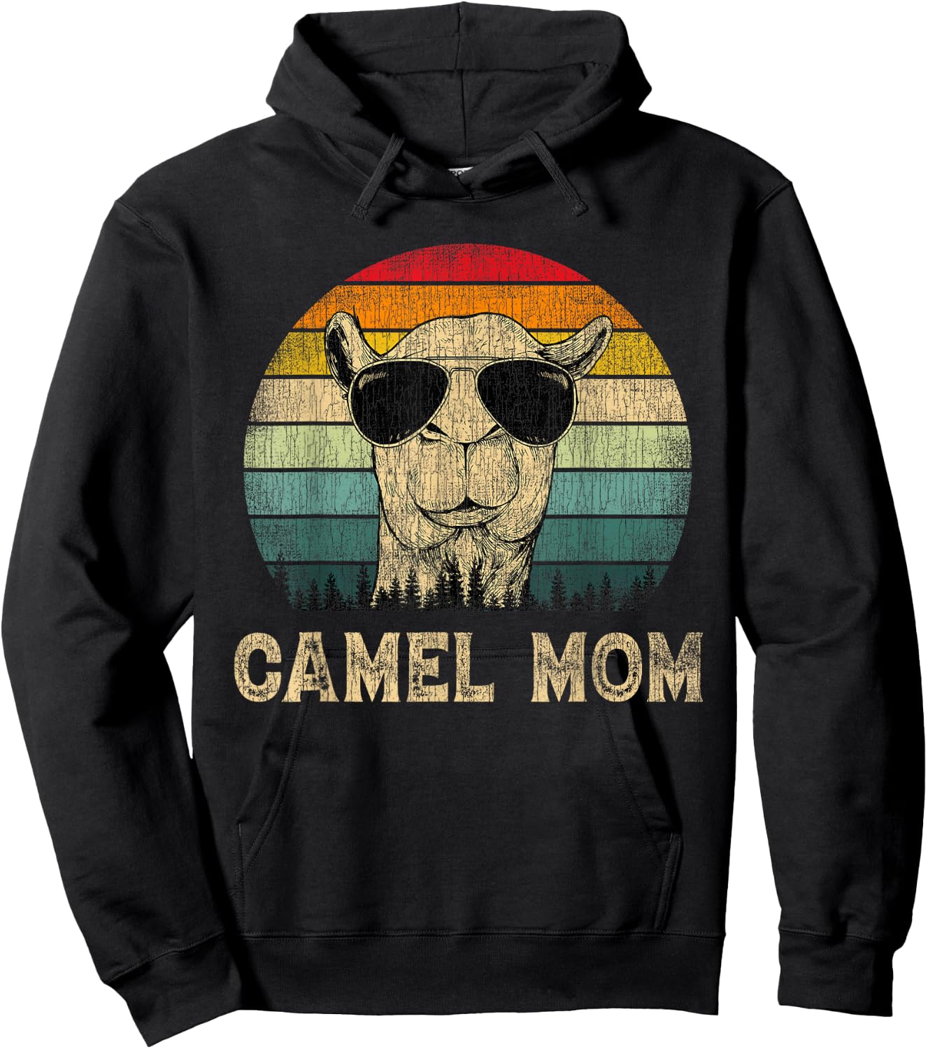 Vintage Camel Mom Camel Lovers Mommy Mother's Day Hoodie - Hoodie | Black