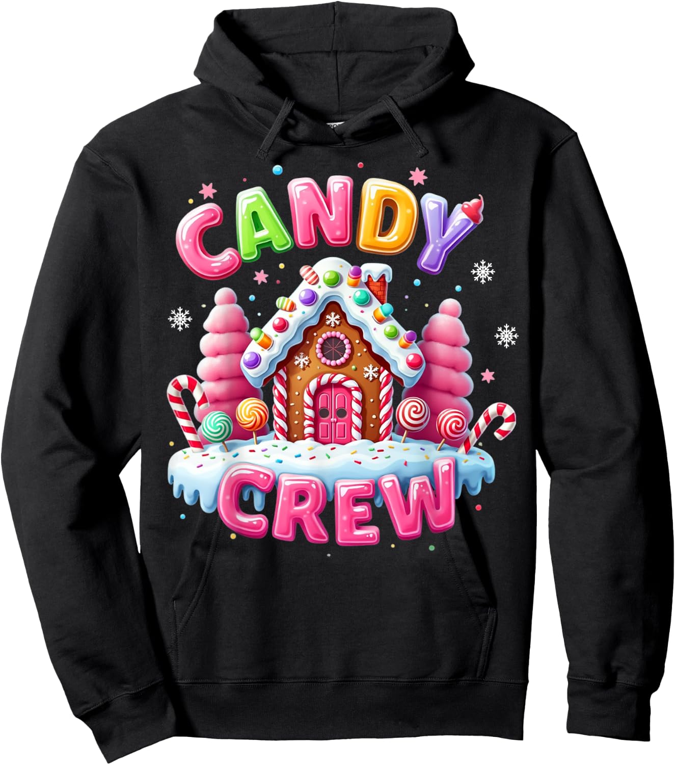 Candy Land Candy Crew Decorations Sweetie Candy Squad Xmas Hoodie - Hoodie | Black
