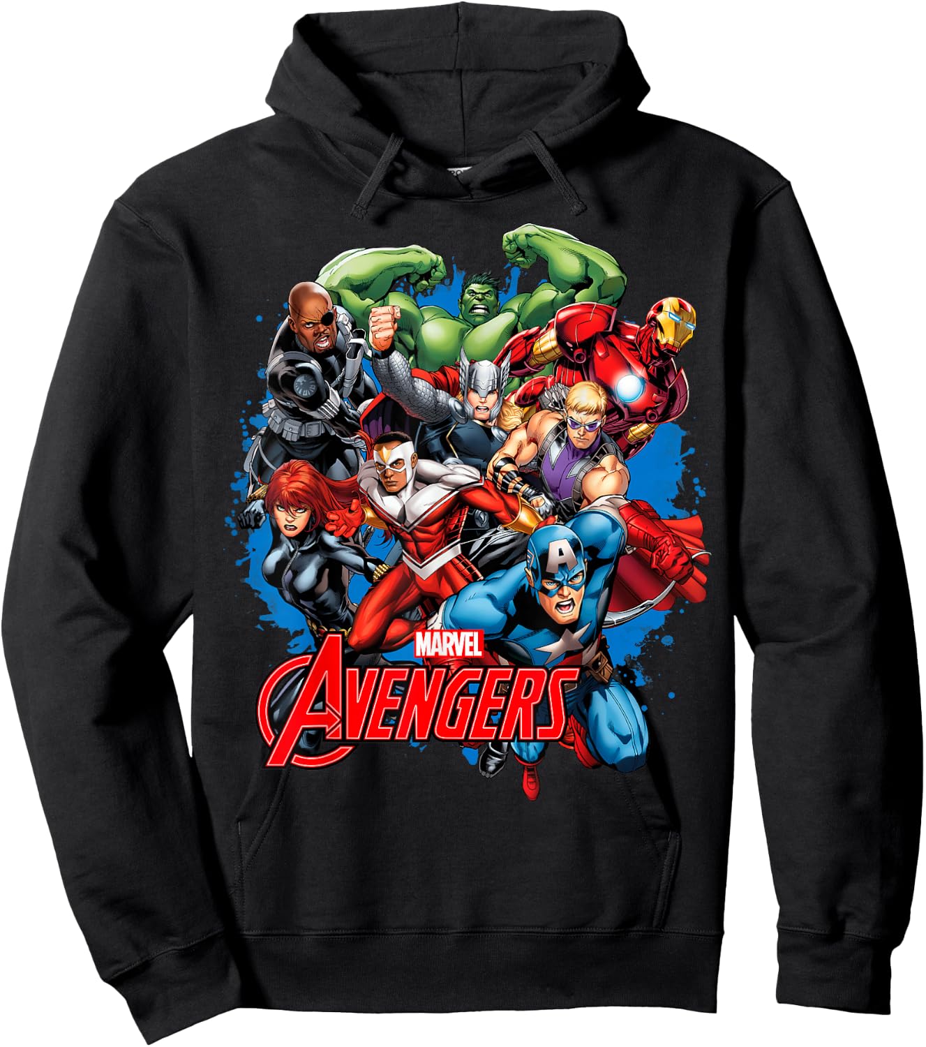 Marvel Avengers Classic Action Graphic Hoodie - Hoodie | Black