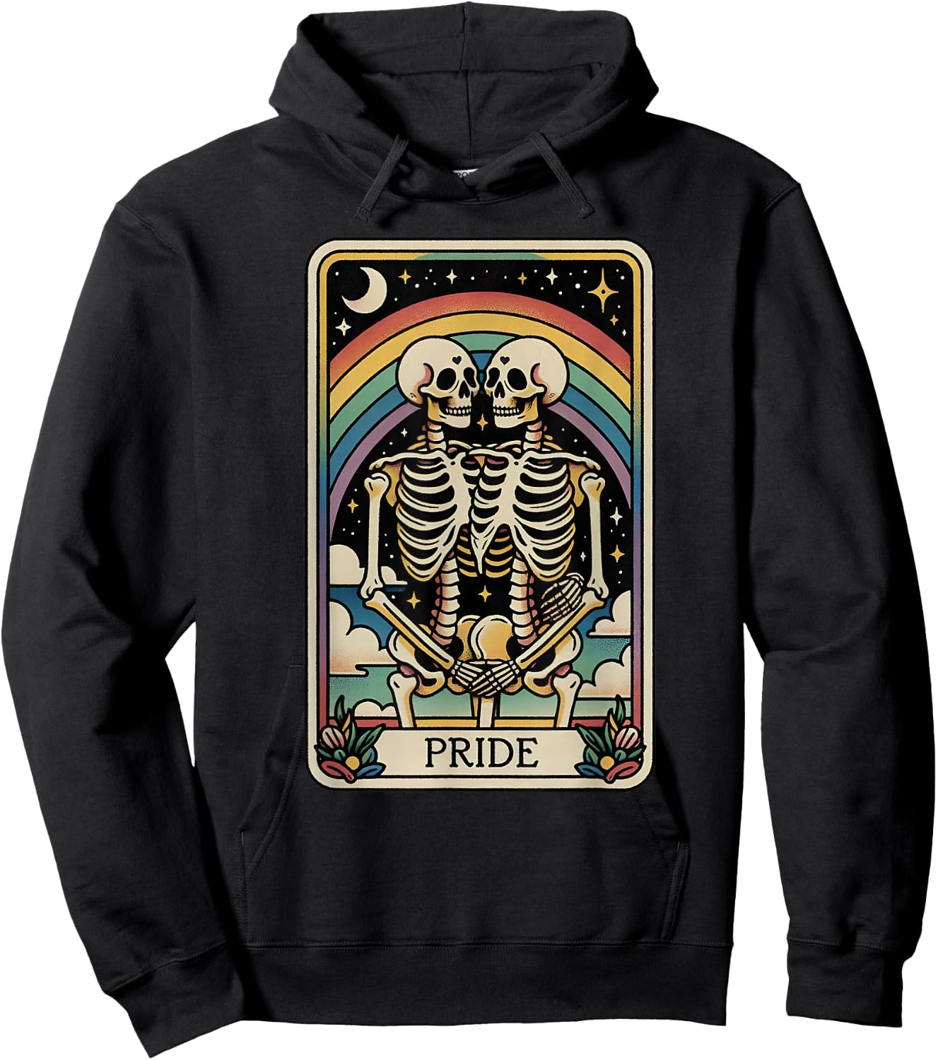 Pride Skeleton Couple LGBT Lesbian Gay Bisexual Transgender Hoodie - Hoodie | Black