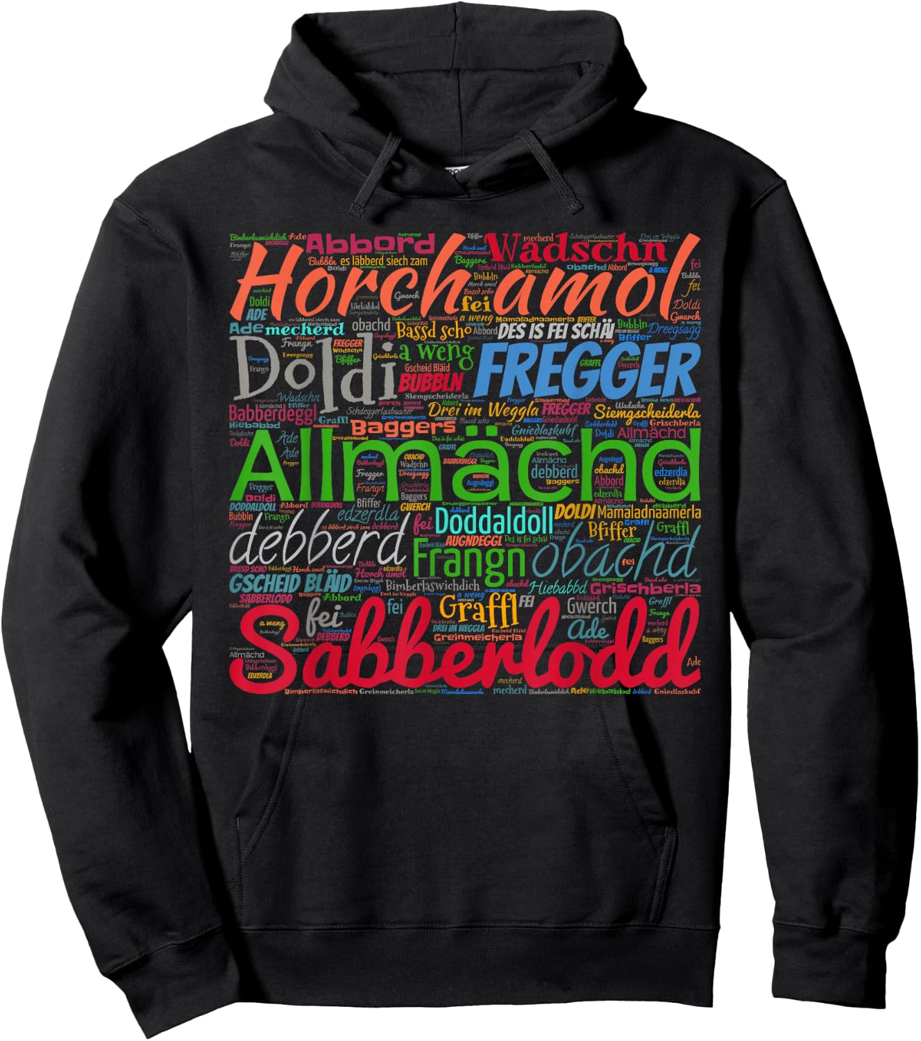 Salat Frankreich Worte Hoodie - Hoodie | Black
