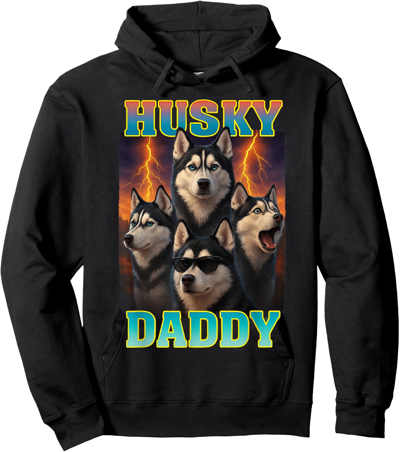 Papa Husky Hoodie - Hoodie | Black
