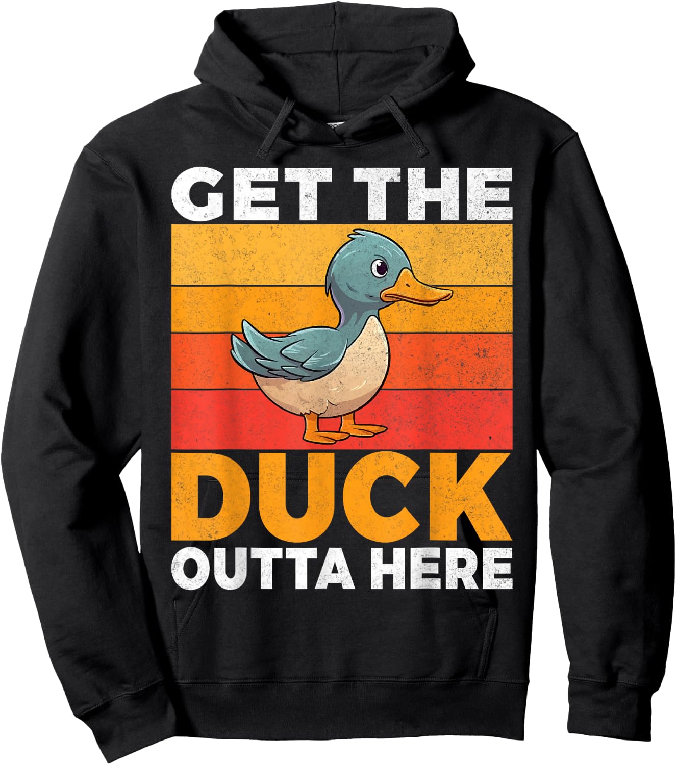 Get the Duck outta here Duck Hoodie - Hoodie | Black