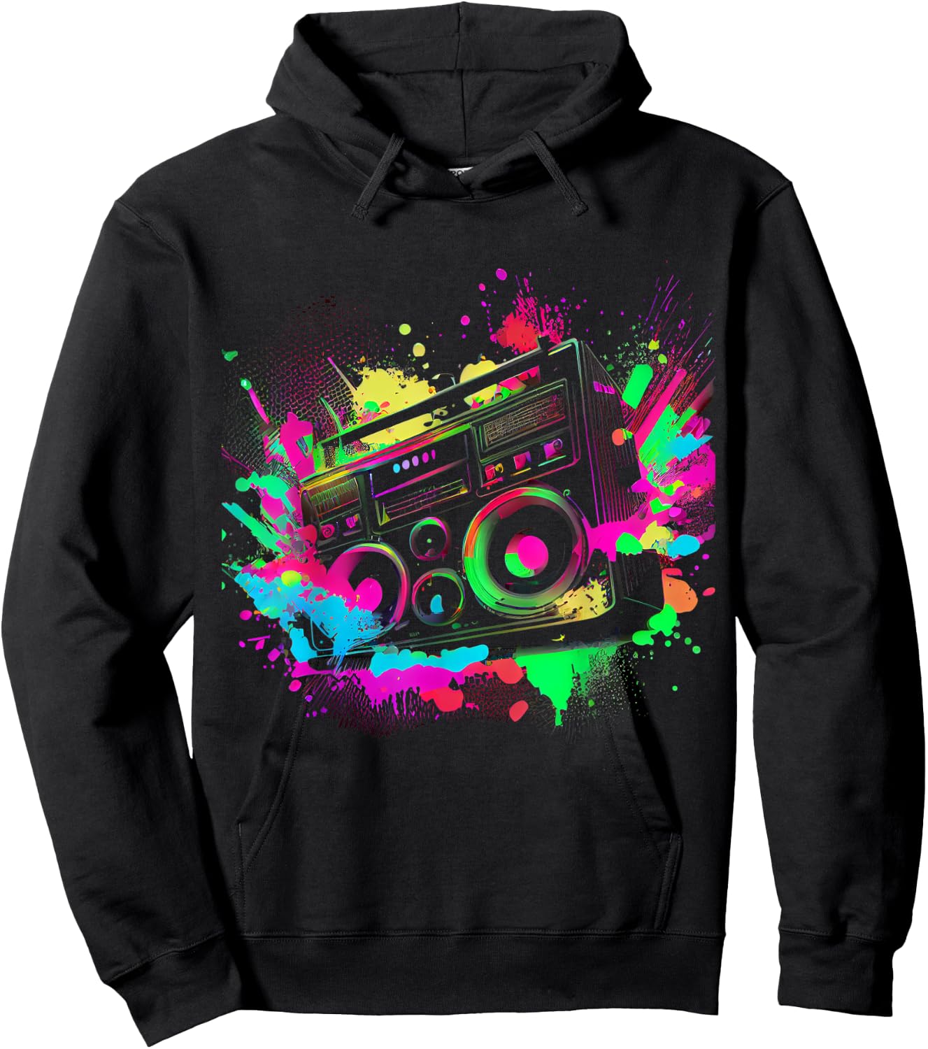 80s 90s Retro Party Fancy Dress Cassette , black Hoodie - Hoodie | Black