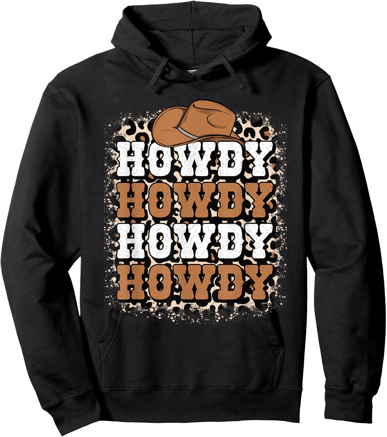 Howdy Western Country Cowgirl Cowboy Texas Rodeo Hoodie - Hoodie | Black