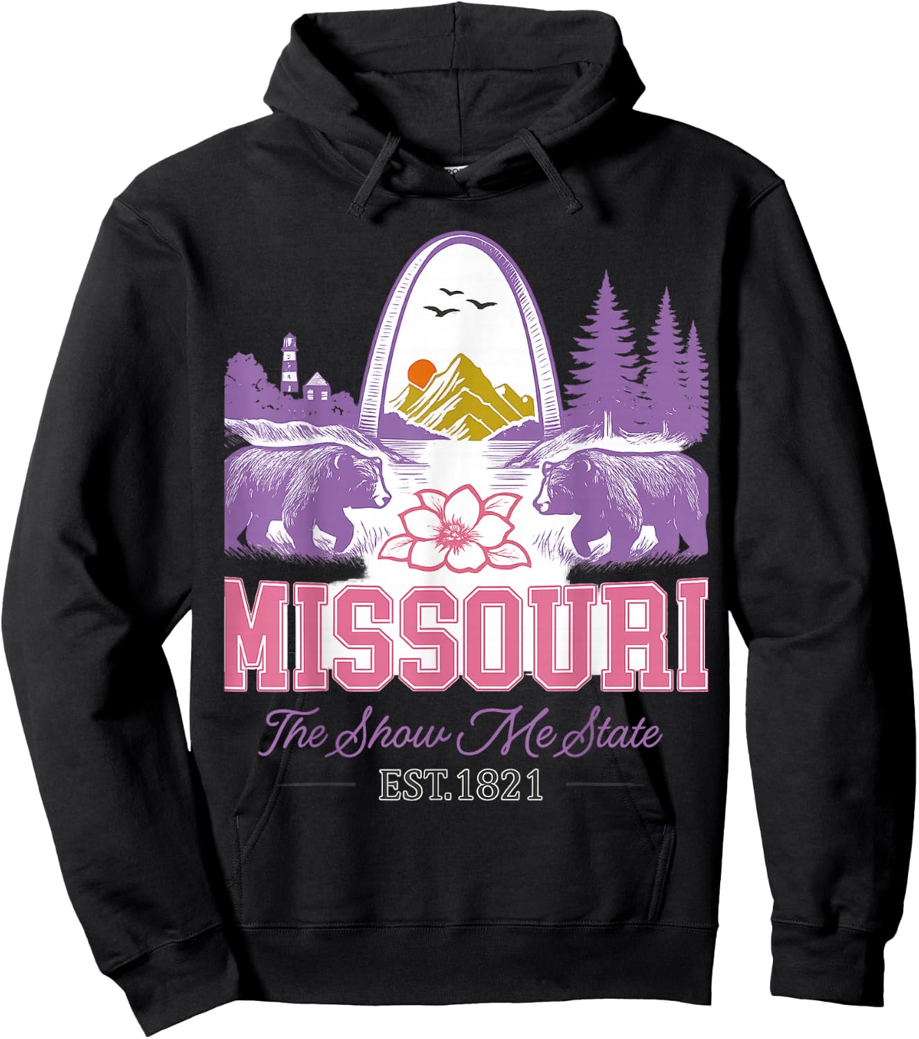 Missouri The Show-Me State Vintage Inspired Hoodie - Hoodie | Black