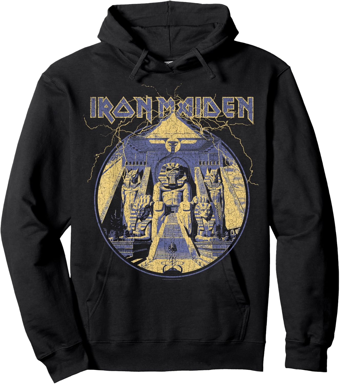 Iron Maiden Lightning Circle Black Hoodie - Hoodie | Black