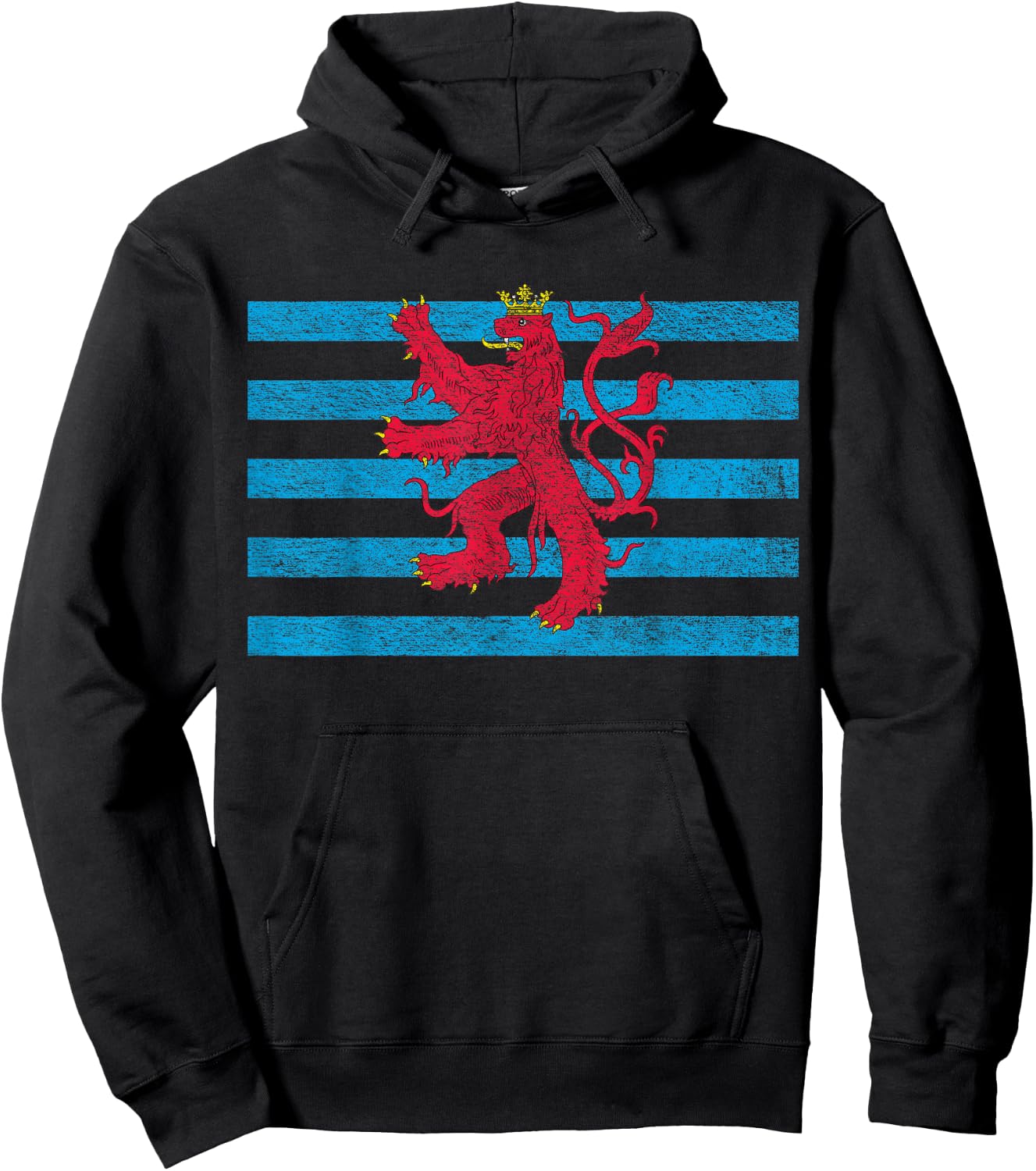 Luxembourg Flag Red Lion Ensign Version Hoodie - Hoodie | Black