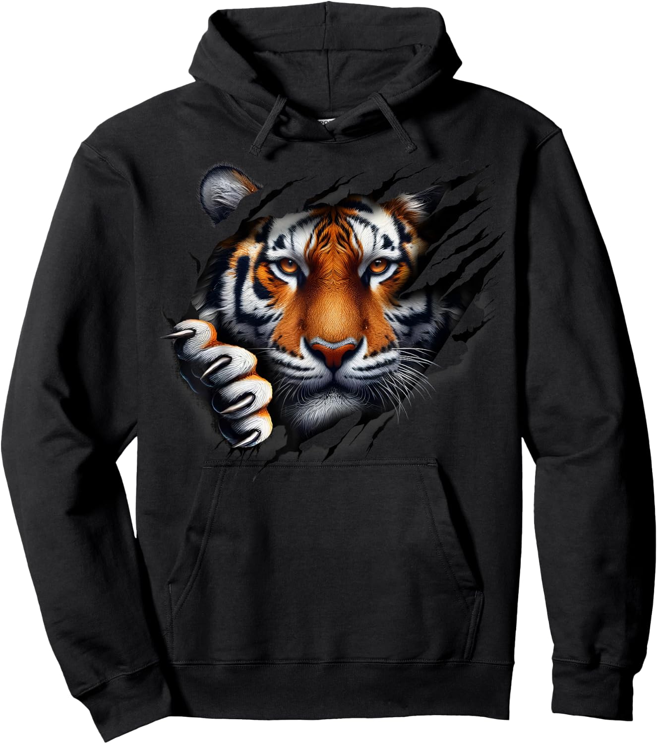 Retro Spirit Tiger Face shirt design Football Tiger Fan Hoodie - Hoodie | Black