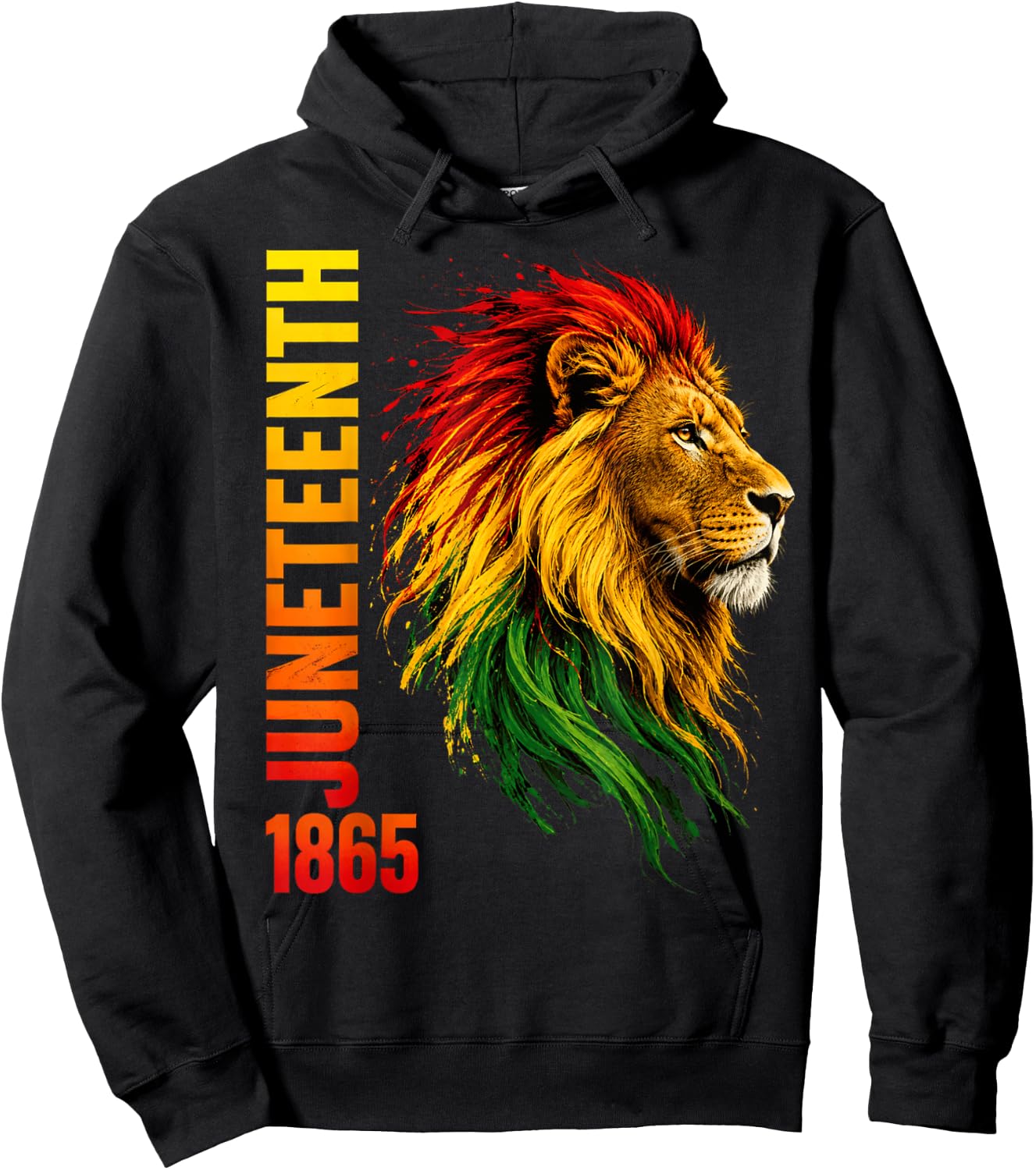 Juneteenth Lion Black African June 19th Men Women Kids Hoodie - Hoodie | Black