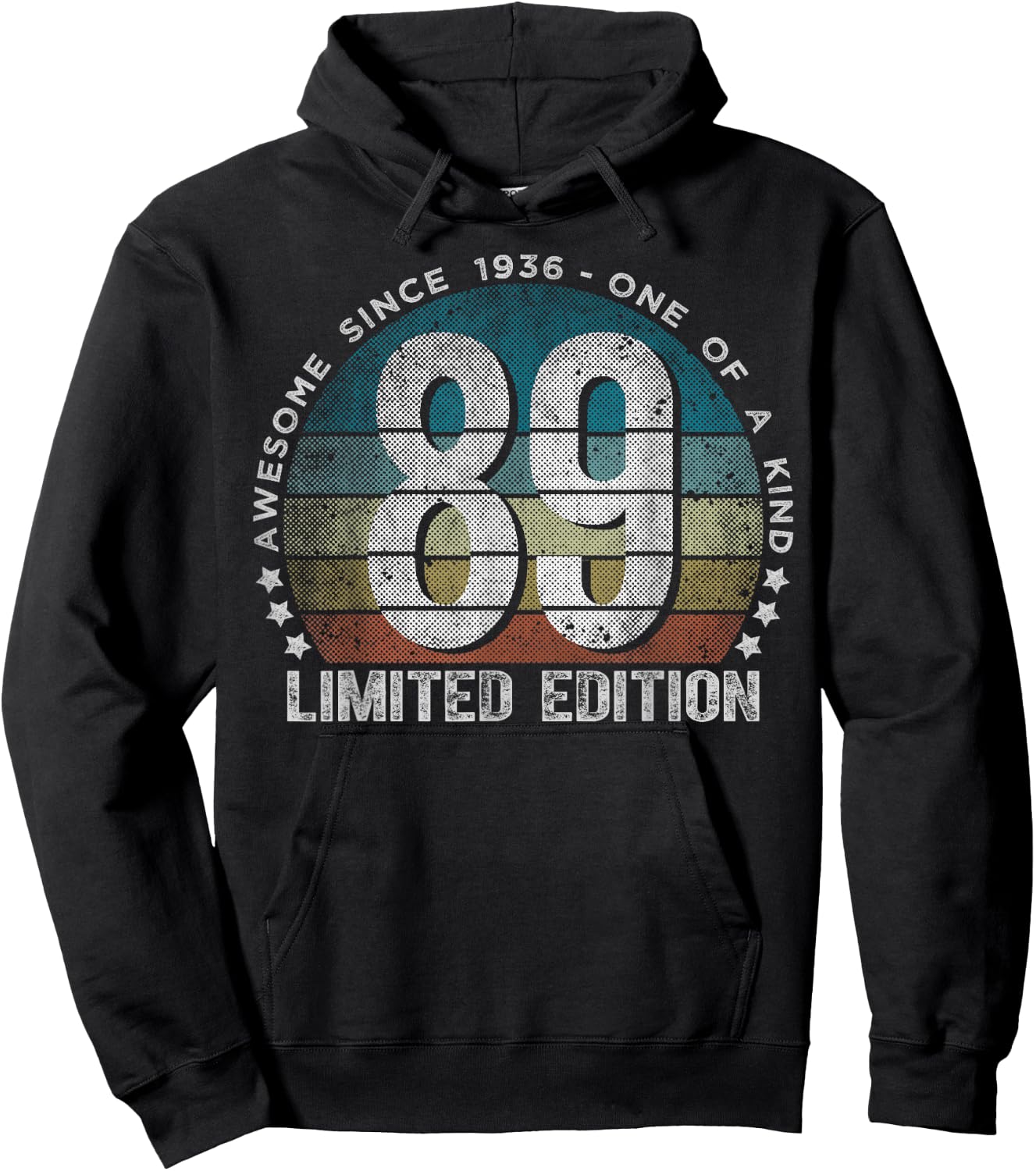 89 Year Old Gifts Vintage 1936 Limited Edition 89th Birthday Hoodie - Hoodie | Black