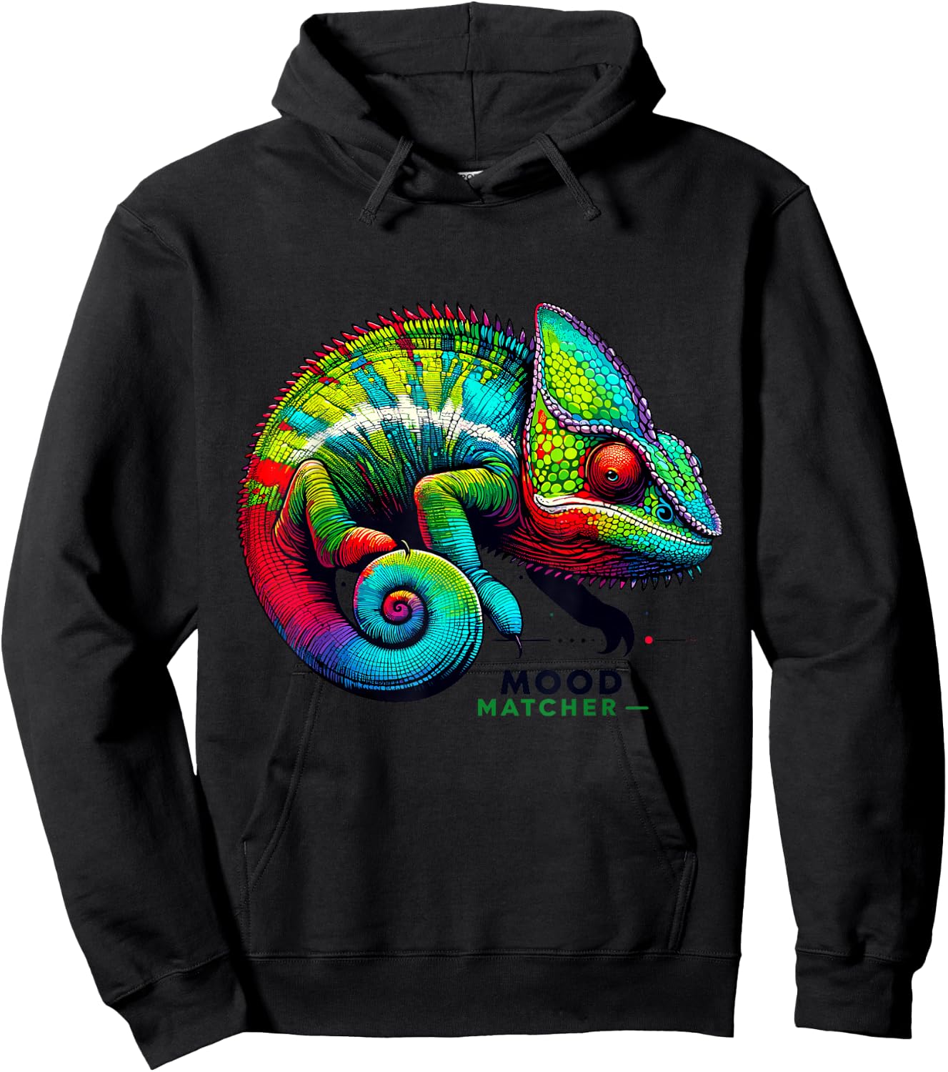 Chameleon Mood Matcher Colorful Reptile Camouflage Hoodie - Hoodie | Black