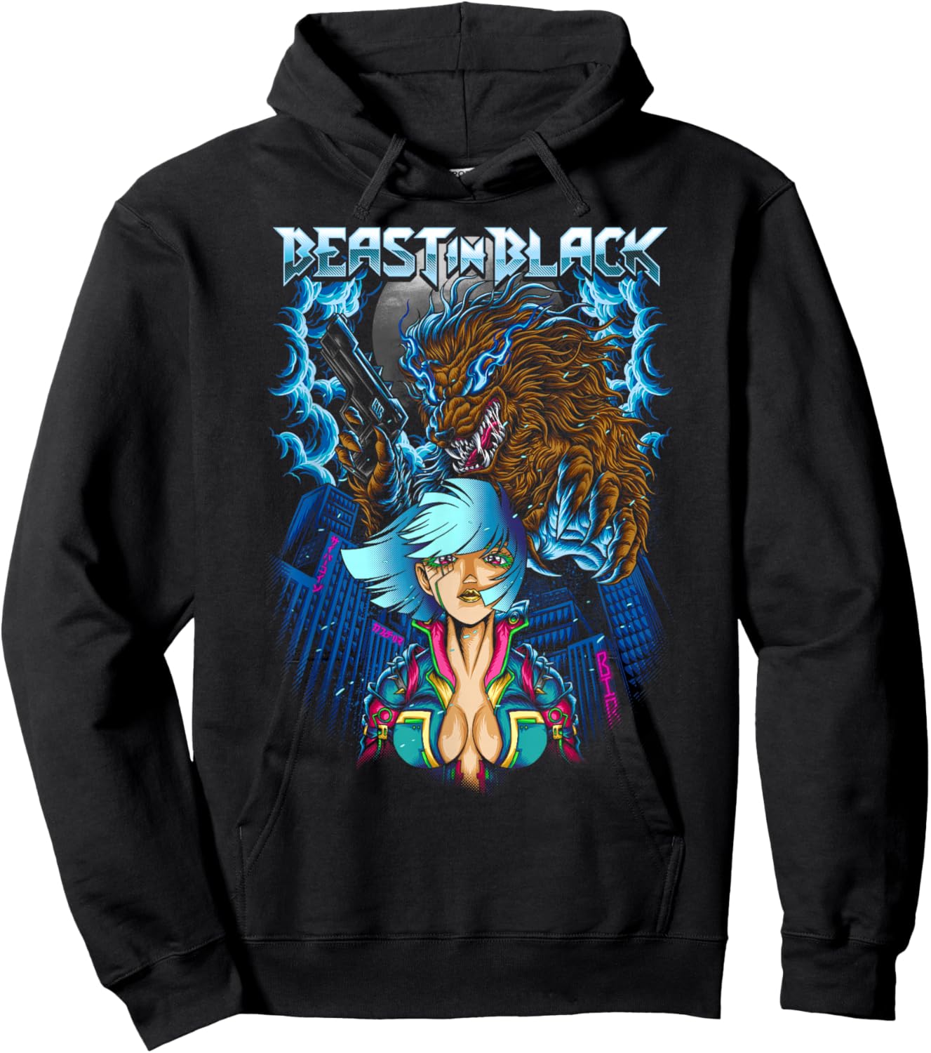 Rendez-vous au clair de lune , Black, S Hoodie - Hoodie | Black