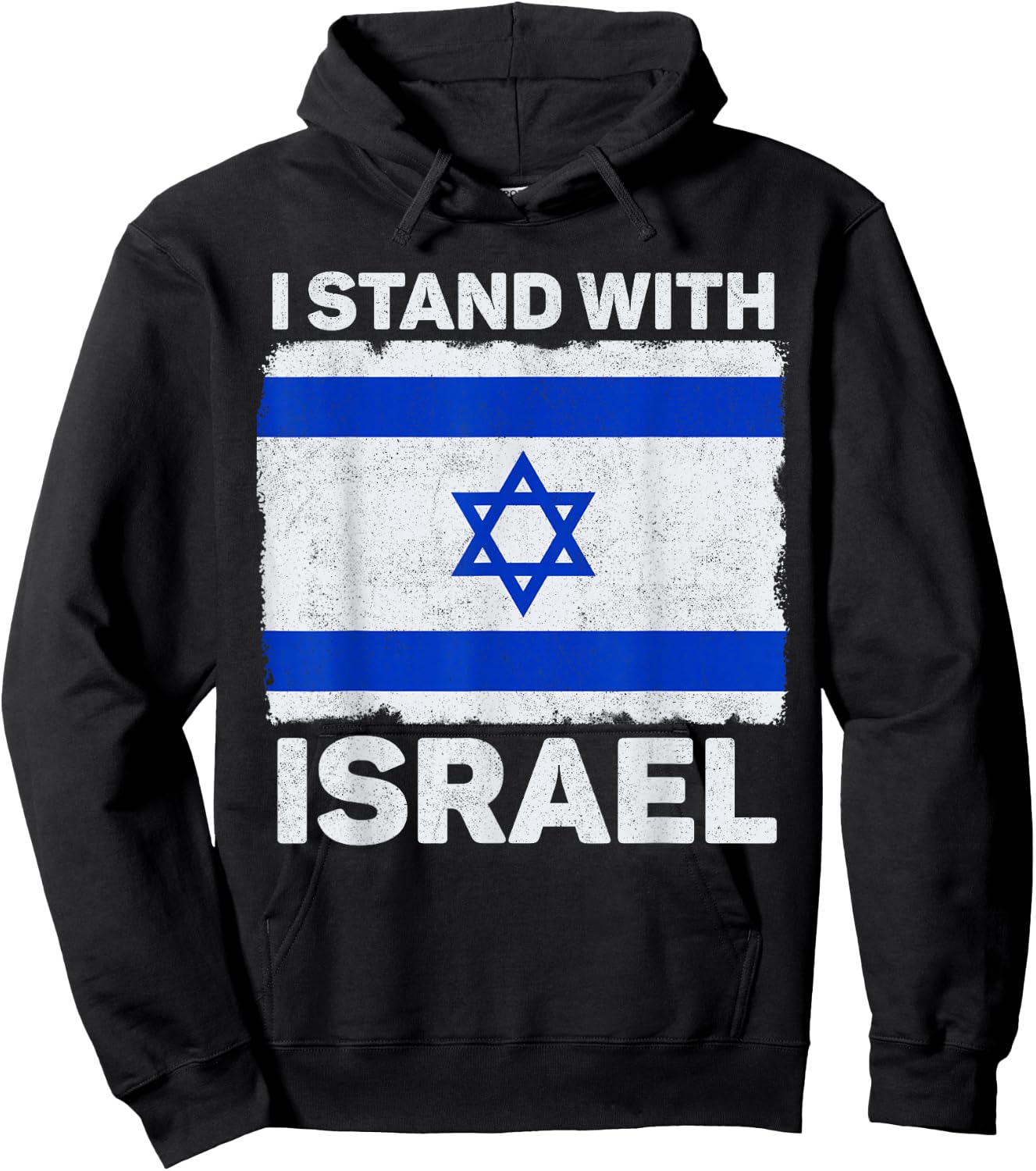 I Stand With Israel Israel Flagge Patriotisches Israel Hoodie - Hoodie | Black