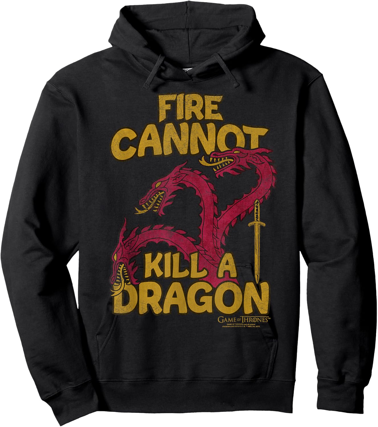 Game of Thrones Fire Cannot Kill Dragons Hoodie - Hoodie | Black