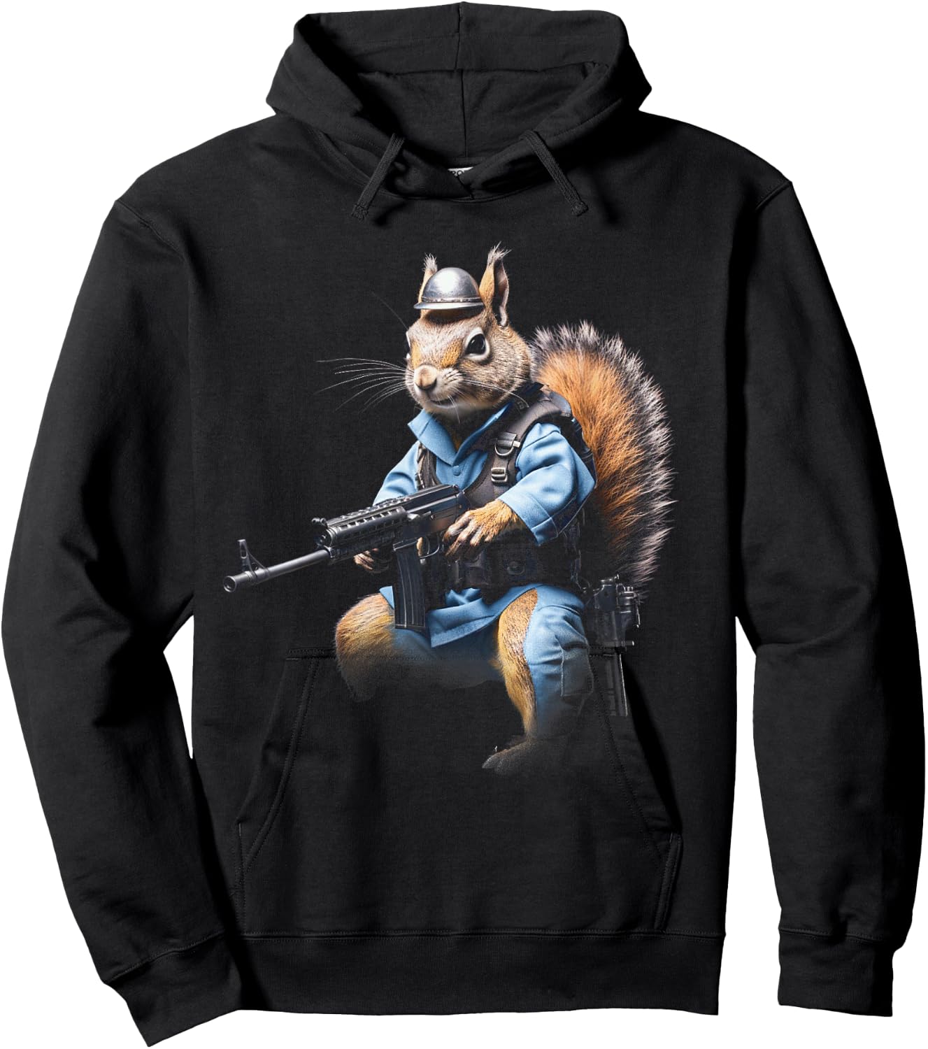 Squirrel Whisperer cool funny gun squirrel lover Hoodie - Hoodie | Black