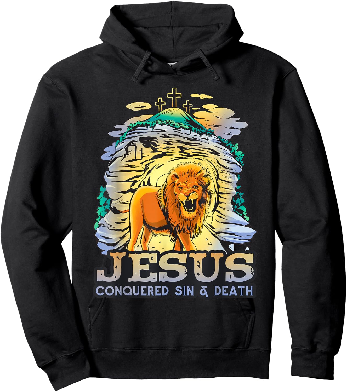 Jesus Conquered Sin and Death Powerful Symbolism of Victory Hoodie - Hoodie | Black