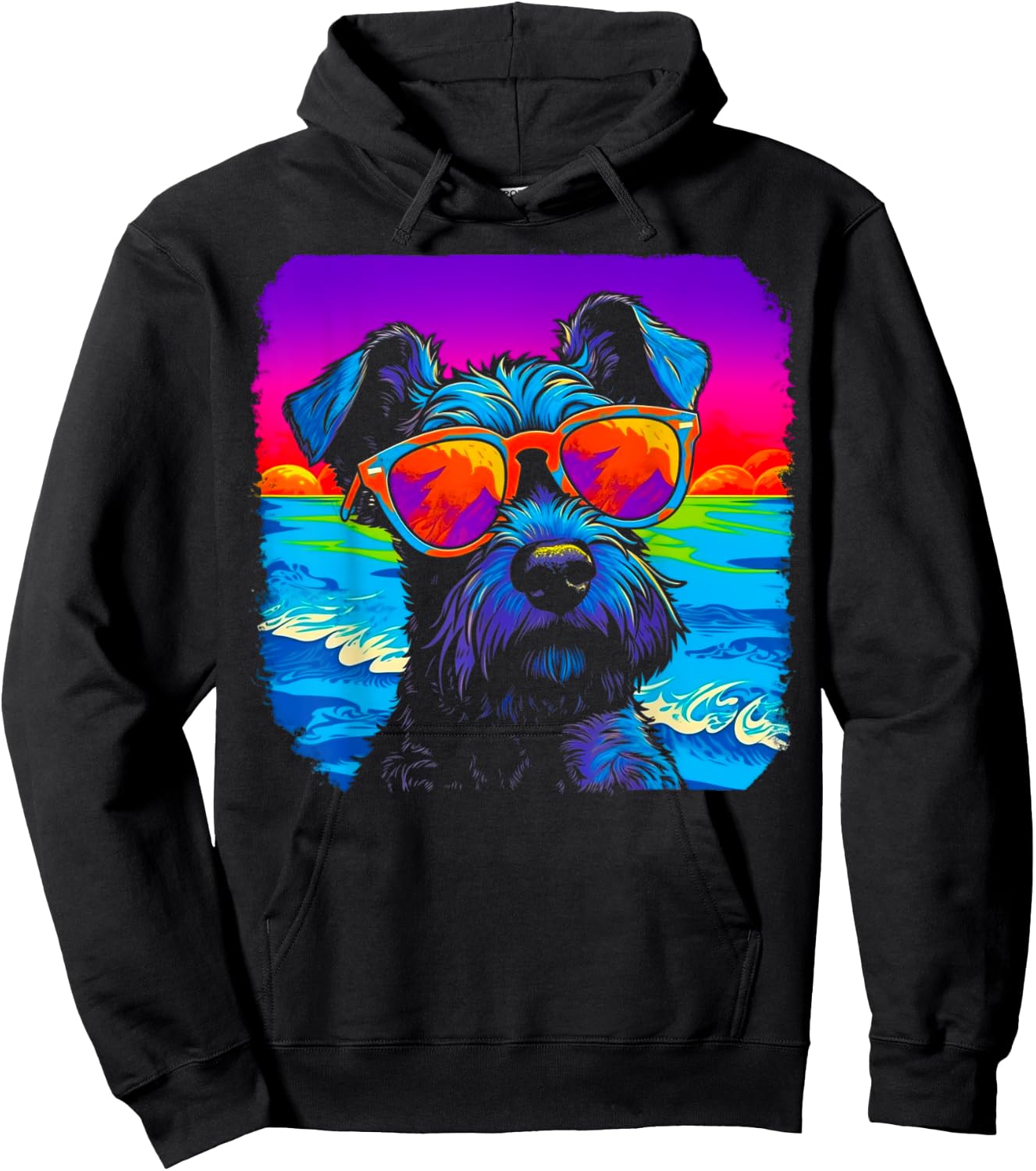 Summer Schnauzer Dog Hoodie - Hoodie | Black