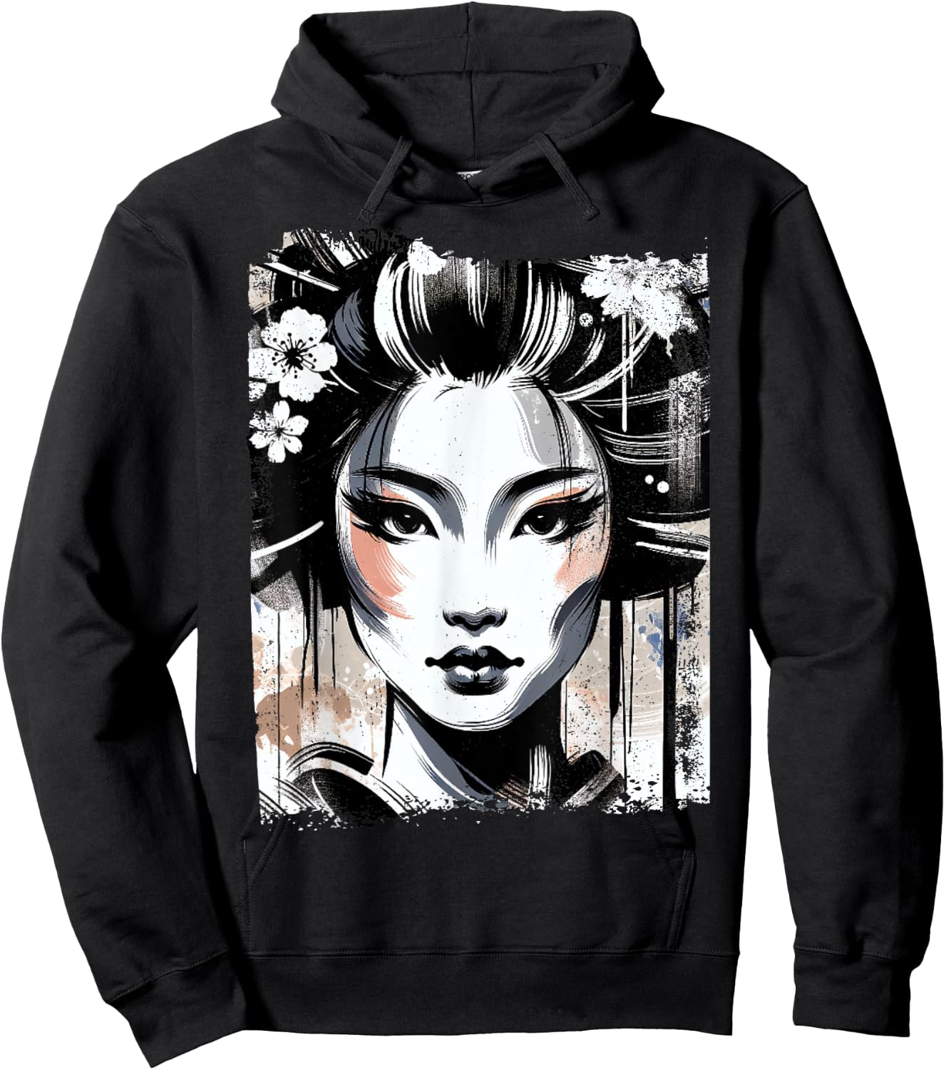 Geisha Vintage Hoodie - Hoodie | Black
