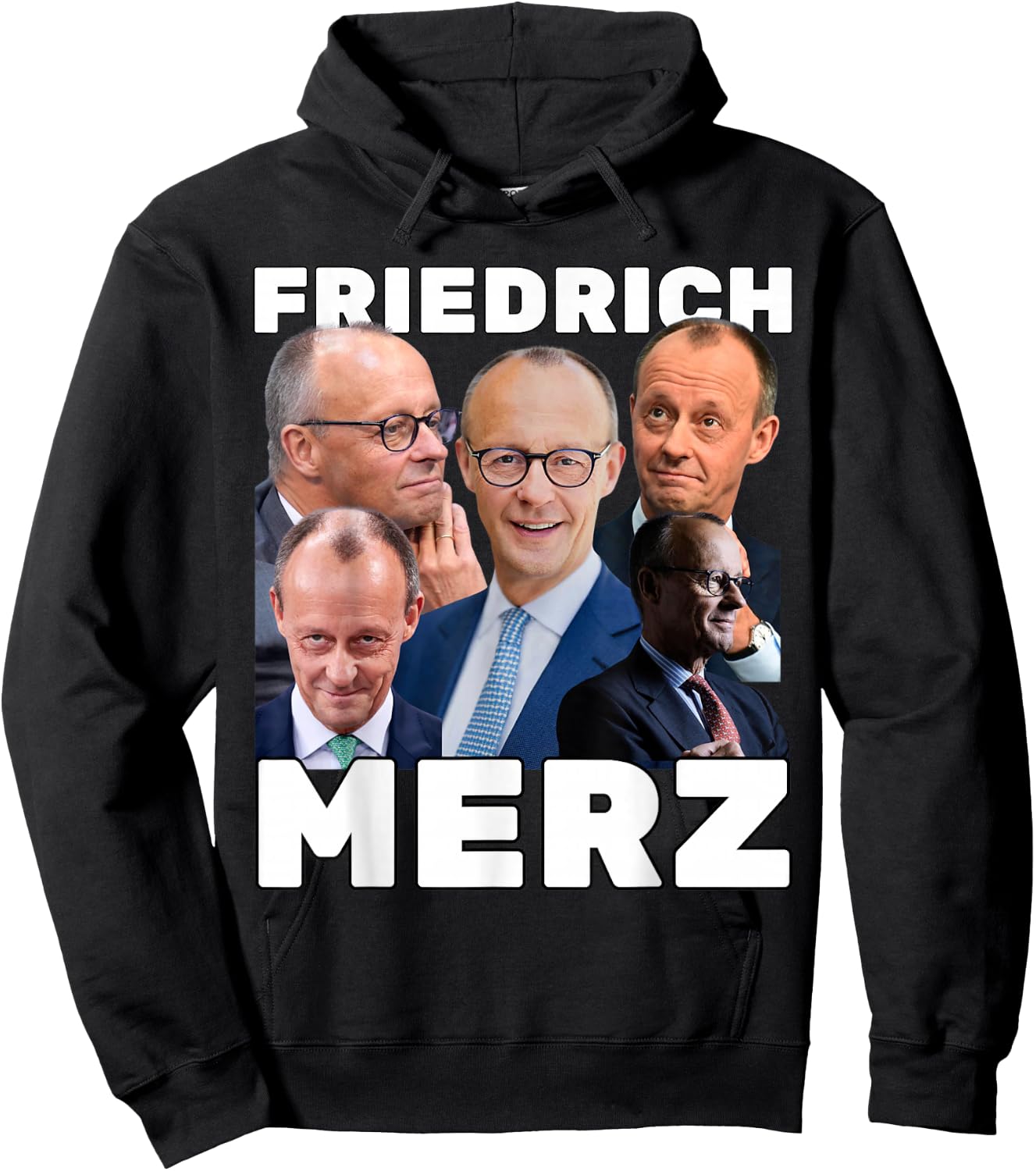 Friedrich Merz Fan-Merch , black Hoodie - Hoodie | Black