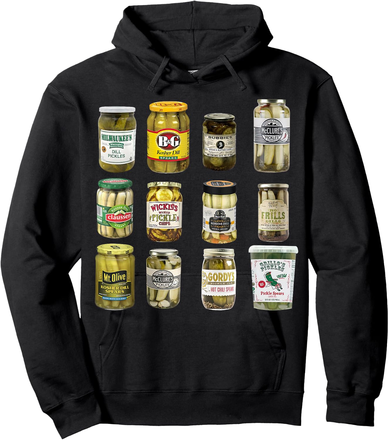 Vintage Pickled Cucumbers for Lovers Pickled Hoodie - Hoodie | Black