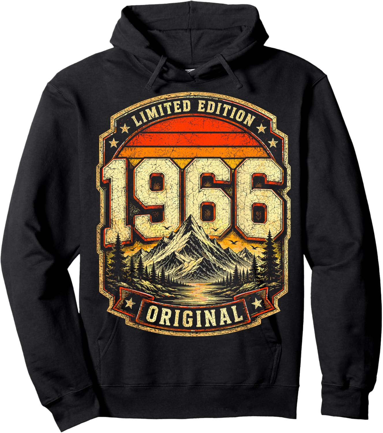 60e Anniversaire Homme Femme 60 Ans 1966 décoration Cadeau Amusant Hoodie - Hoodie | Black