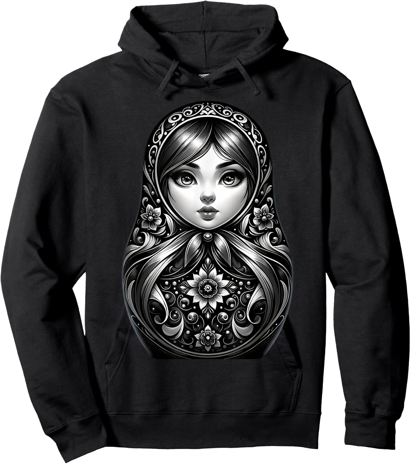 Russian Matryoshka Russia Russian Russian Matryoshka , black Hoodie - Hoodie | Black