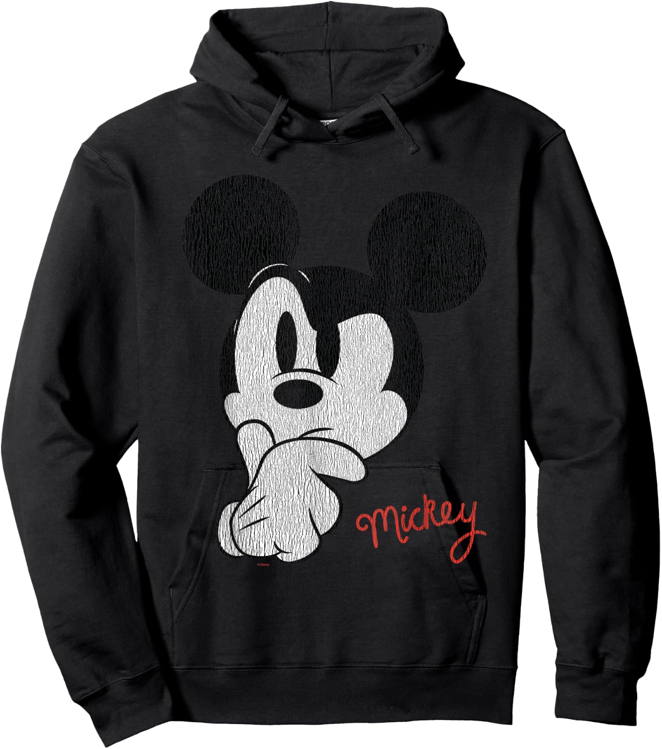 Mickey Mouse Distressed Ponder Hoodie - Hoodie | Black