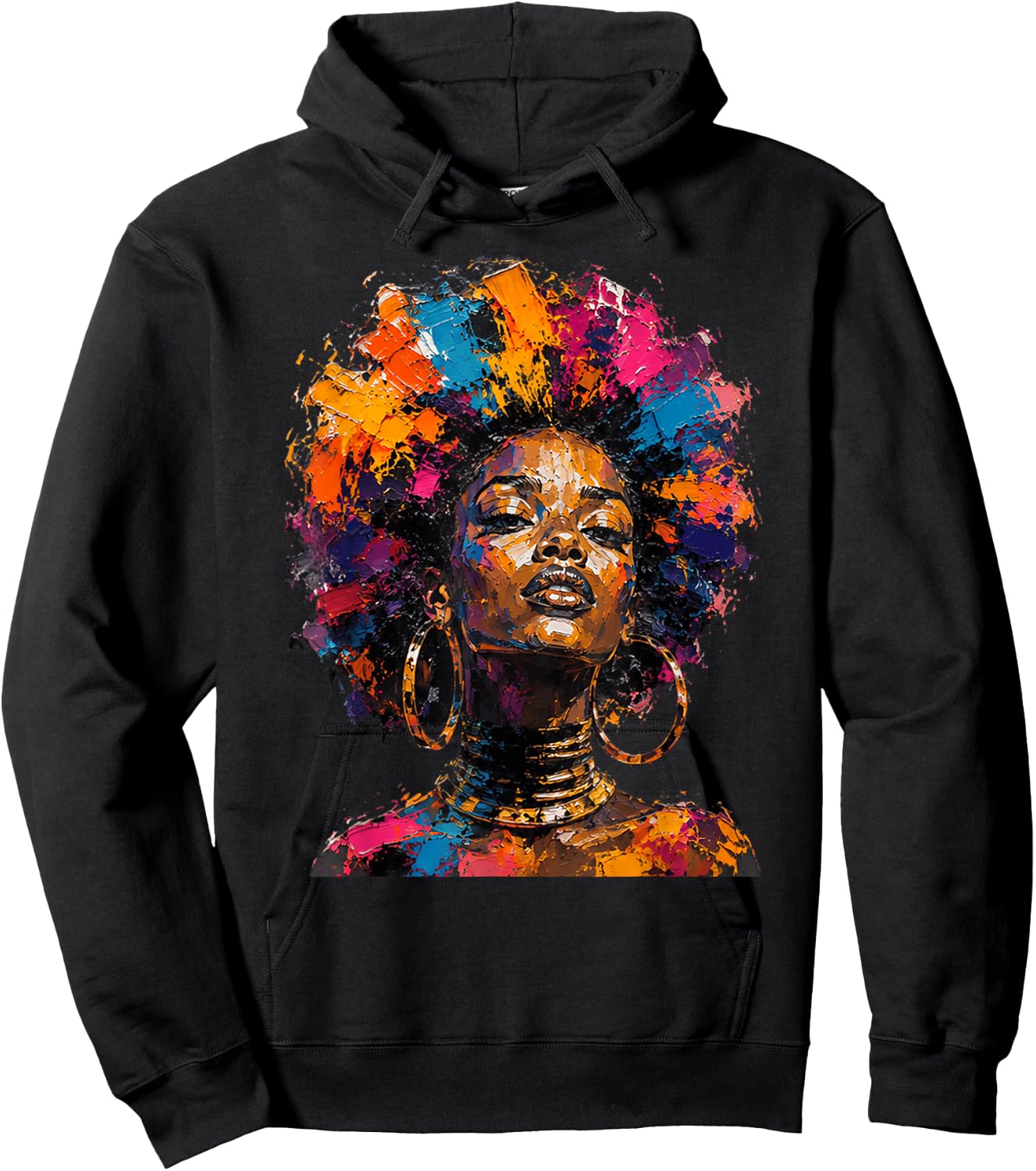 Juneteenth Black Queen Afro African Melanin Drippin Hoodie - Hoodie | Black