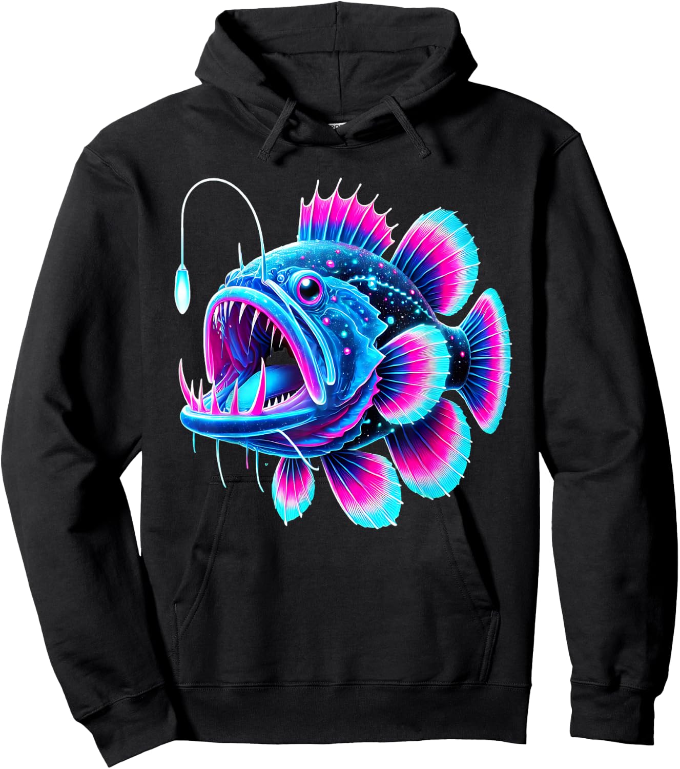 Angler Fish s Deep Sea Fishing Hoodie - Hoodie | Black