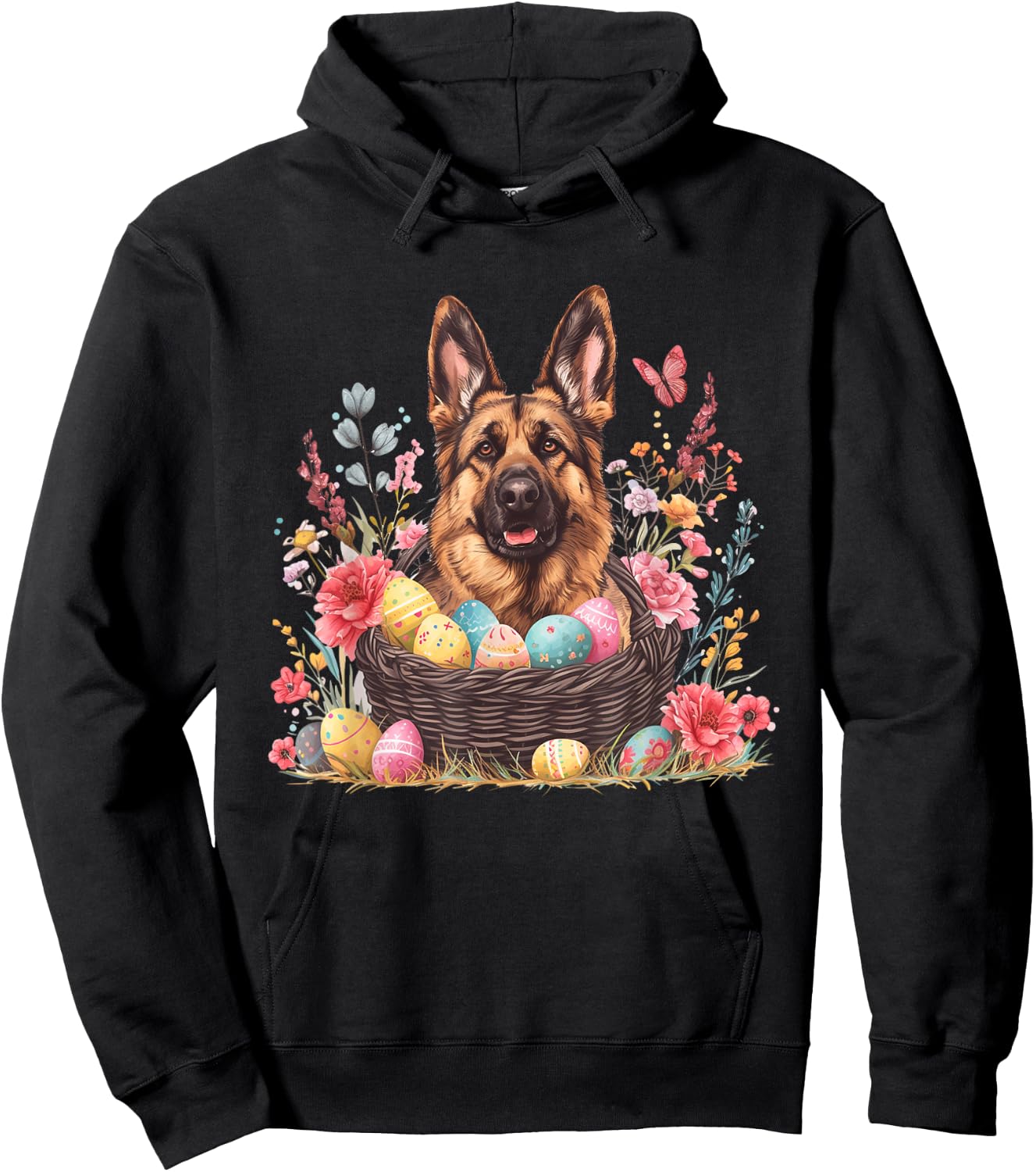 Easter German Shepherd Shirts Funny Easter Lover Hoodie - Hoodie | Black