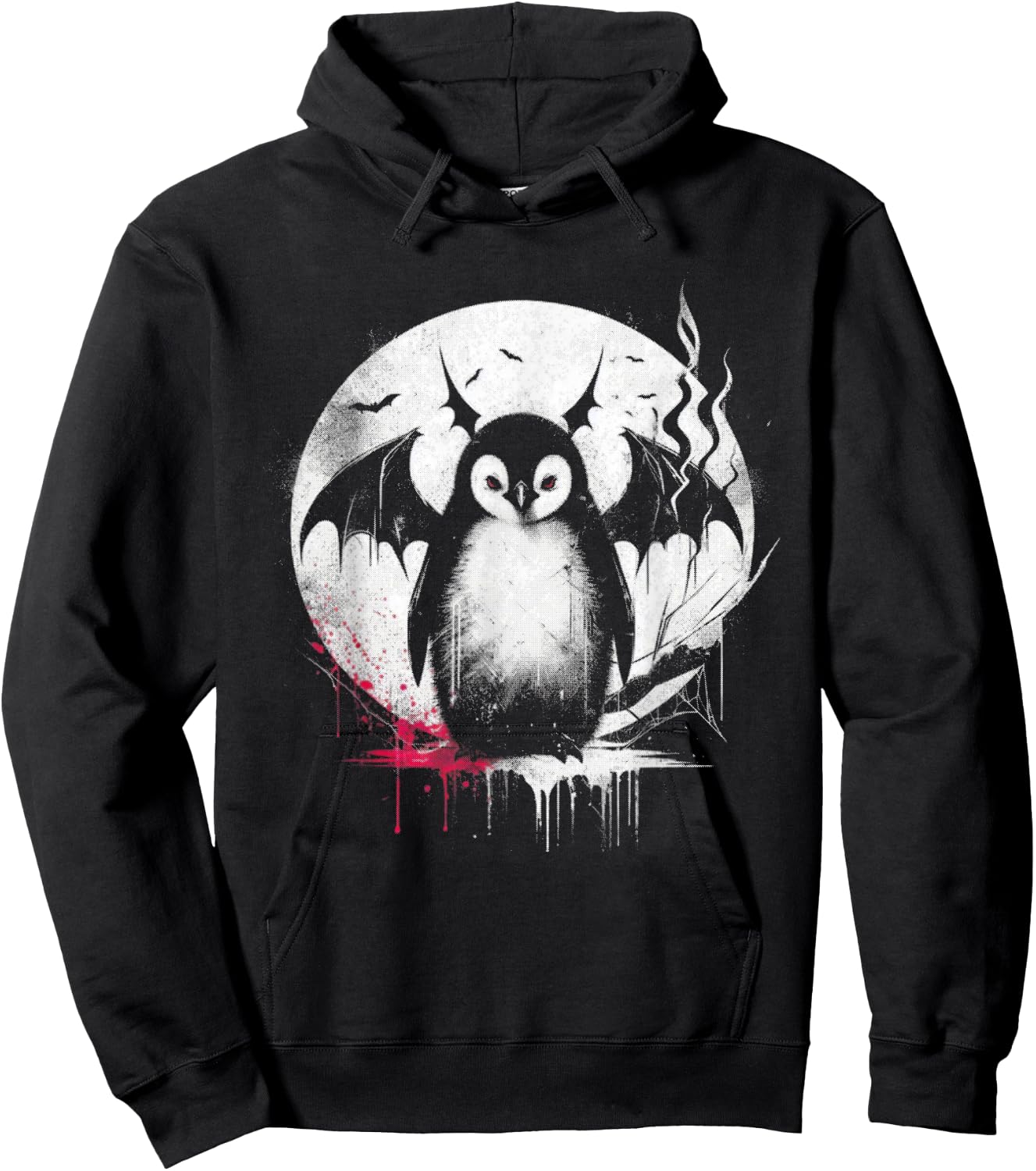 Vampire Penguin - Funny Creepy Penguin Halloween Lover Hoodie - Hoodie | Black