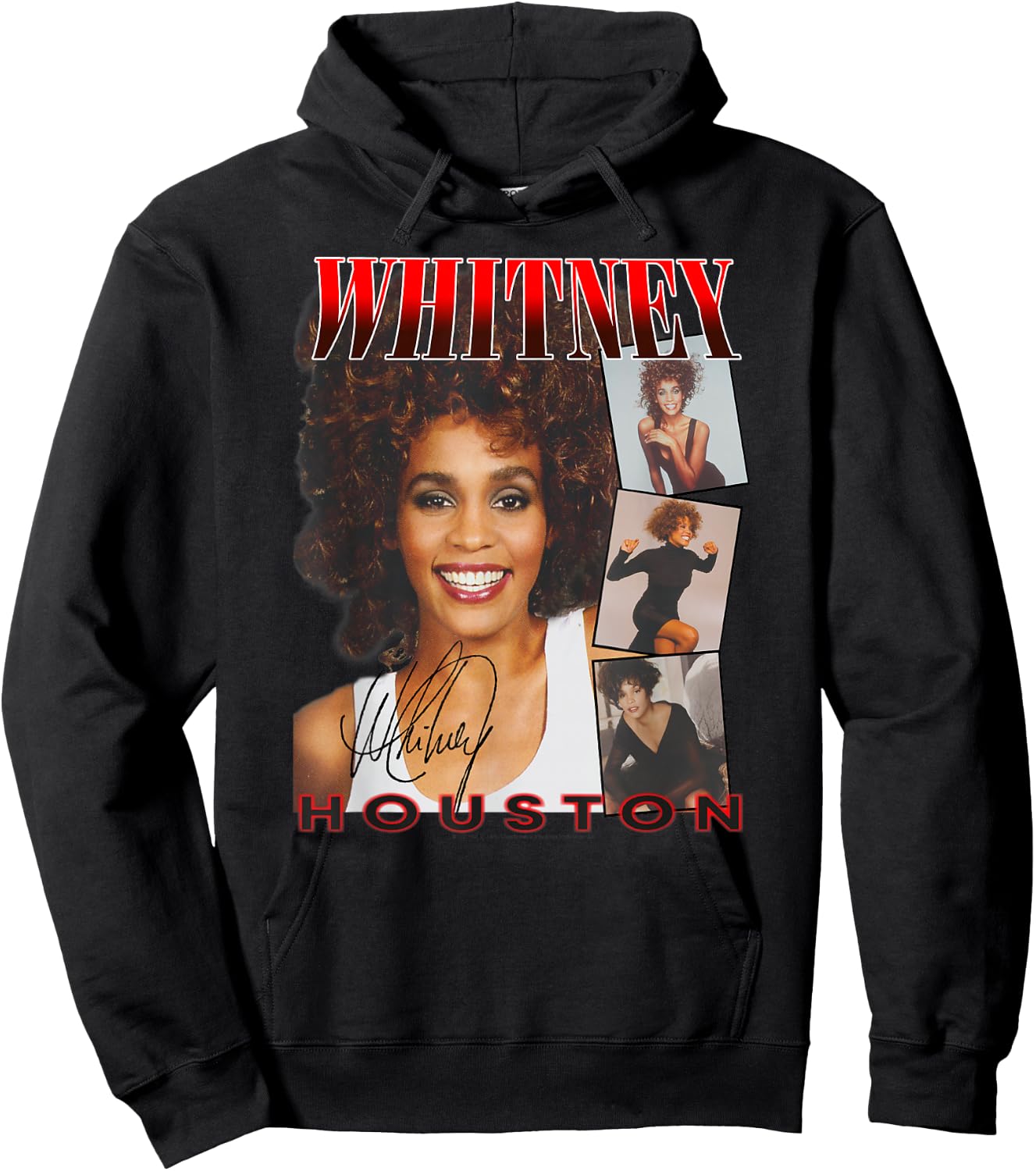 Whitney Houston Face Photos Hoodie - Hoodie | Black