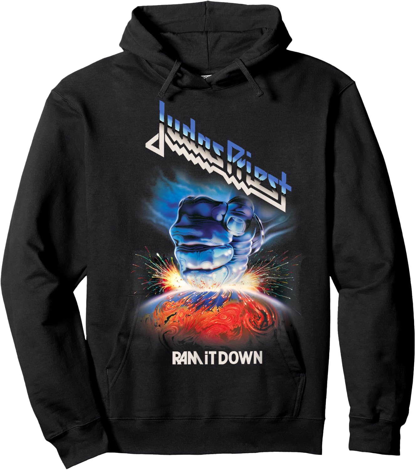 Judas Priest Ram It Down Logo Hoodie - Hoodie | Black