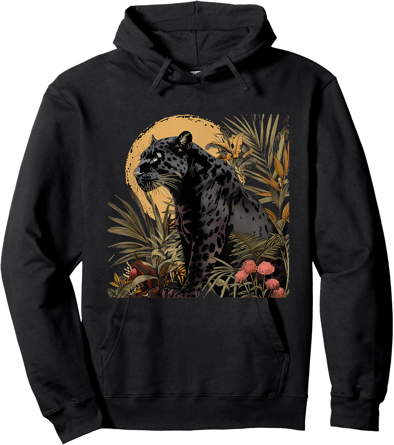 Panther Nature Wildlife Jungle Animal Art Panther Lover Hoodie - Hoodie | Black