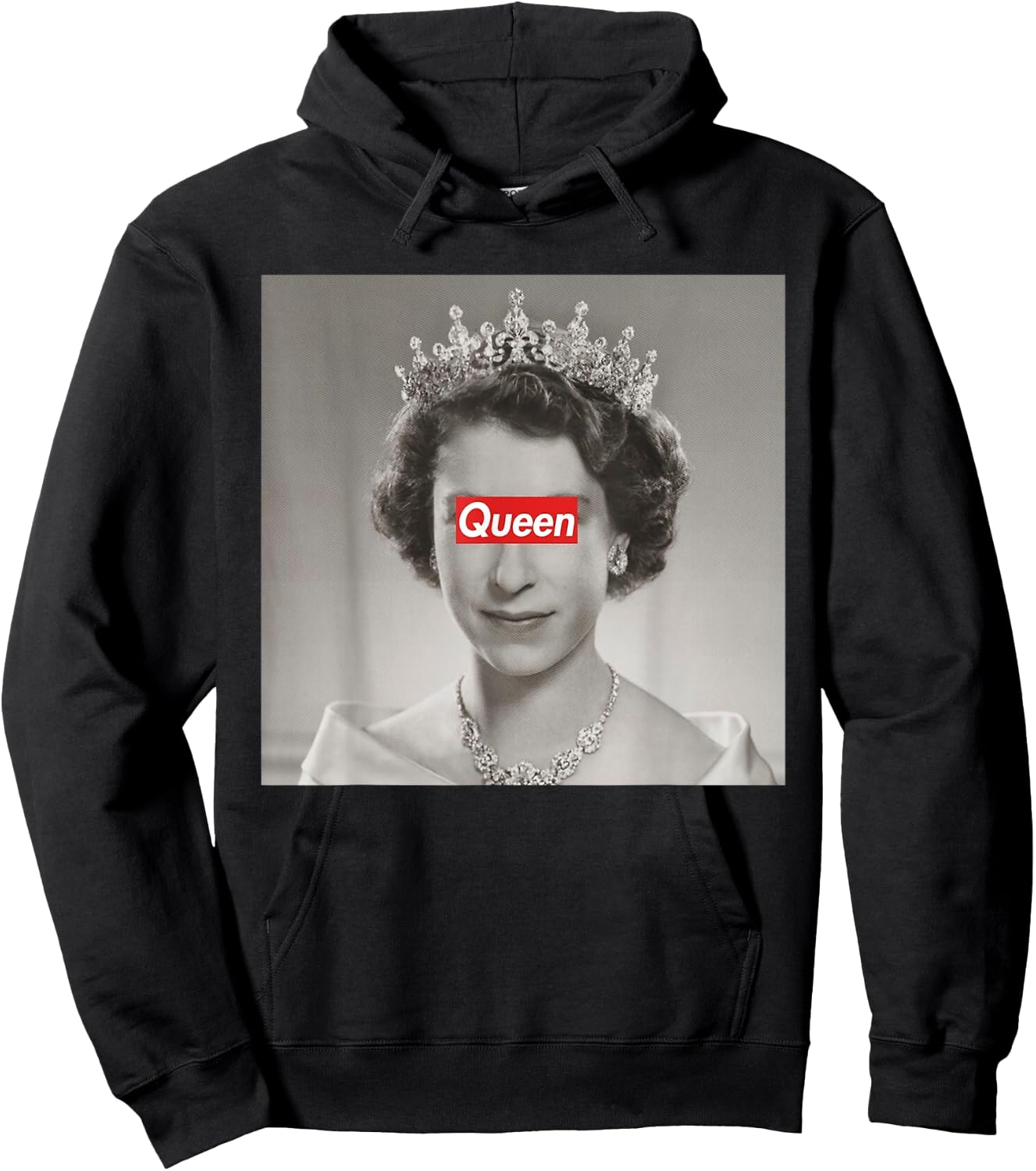 Queen II Elizabeth England Queen of England , black Hoodie - Hoodie | Black