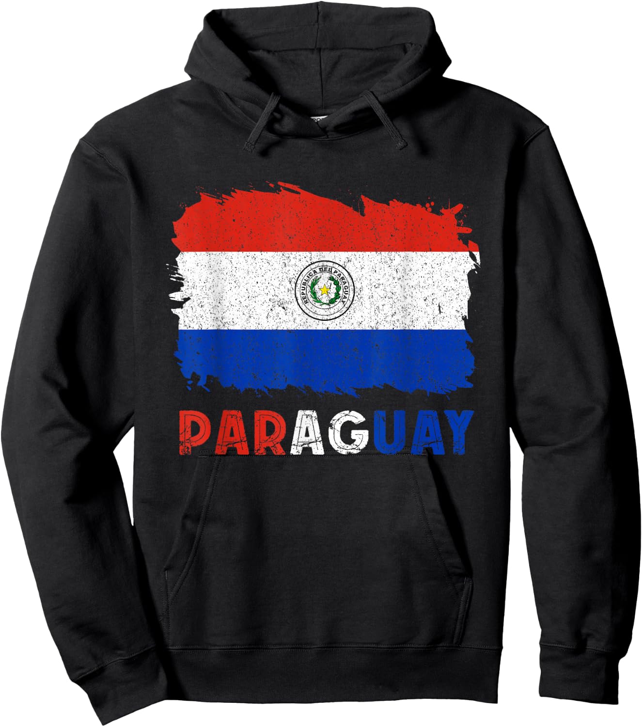 Paraguayan Pride Paraguayan Roots Vintage Paraguay Flag Hoodie - Hoodie | Black