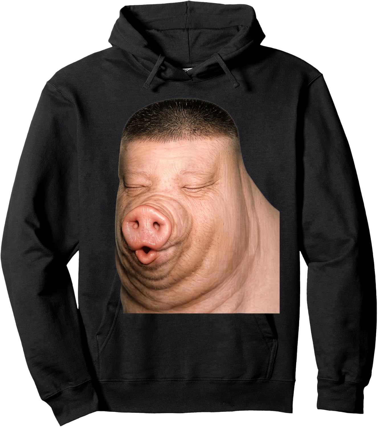 Funny Cute John Pork Dih Meme Fade Haircut Hoodie - Hoodie | Black