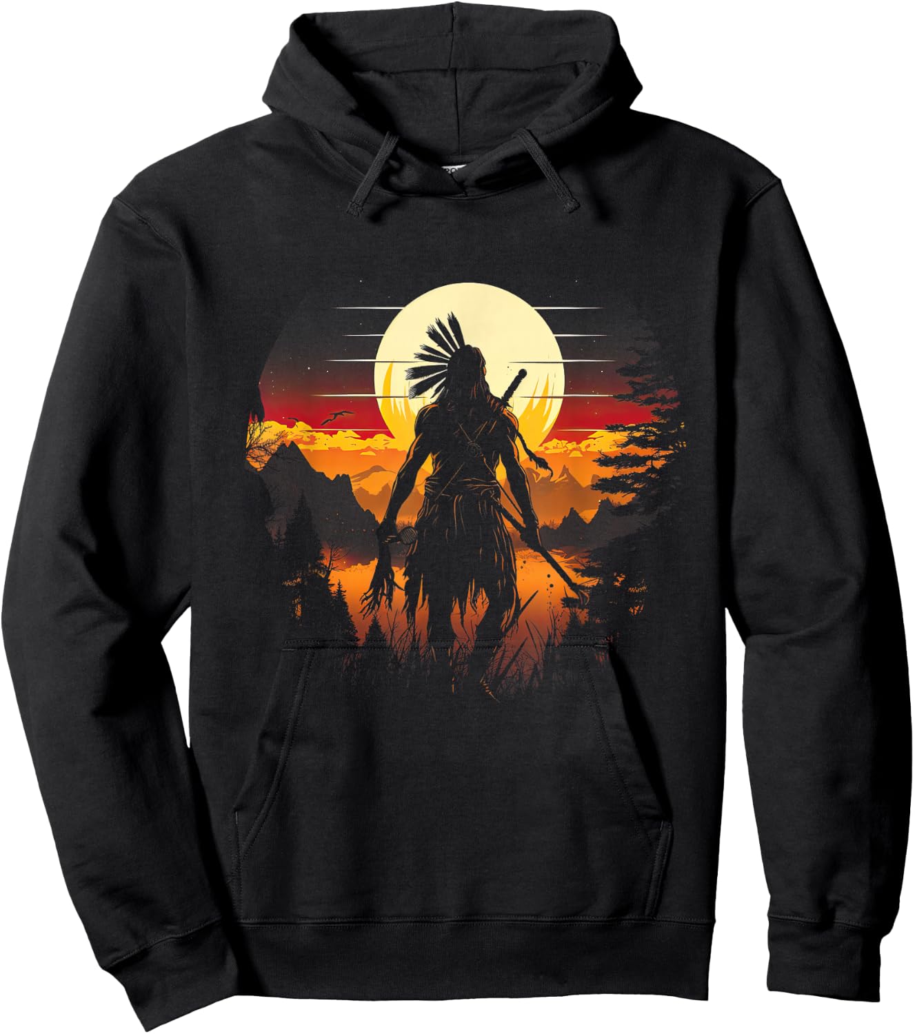 Native American Chief Tribes Culture Sacred , black Hoodie - Hoodie | Black