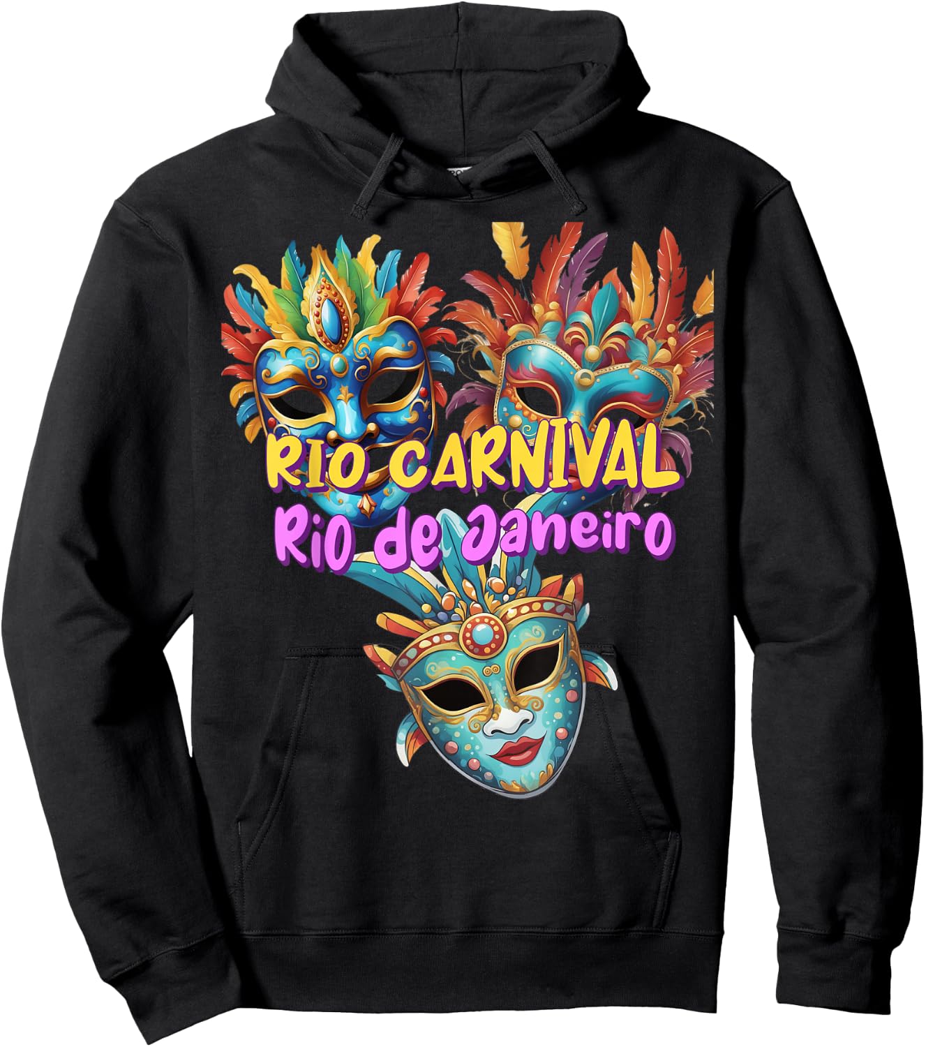 Rio Carnival Rio de Janeiro Brazil Circus Costume , black Hoodie - Hoodie | Black
