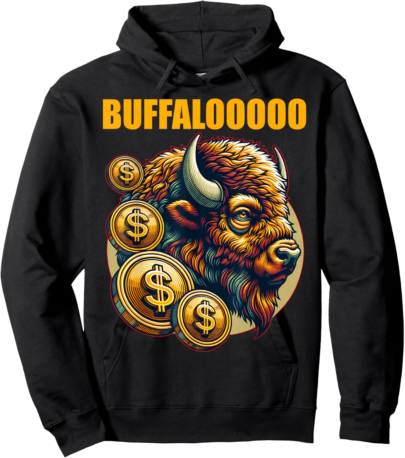 Lucky Buffalo Casino Slot Machine BUFFALOOOOO Gambling Hoodie - Hoodie | Black