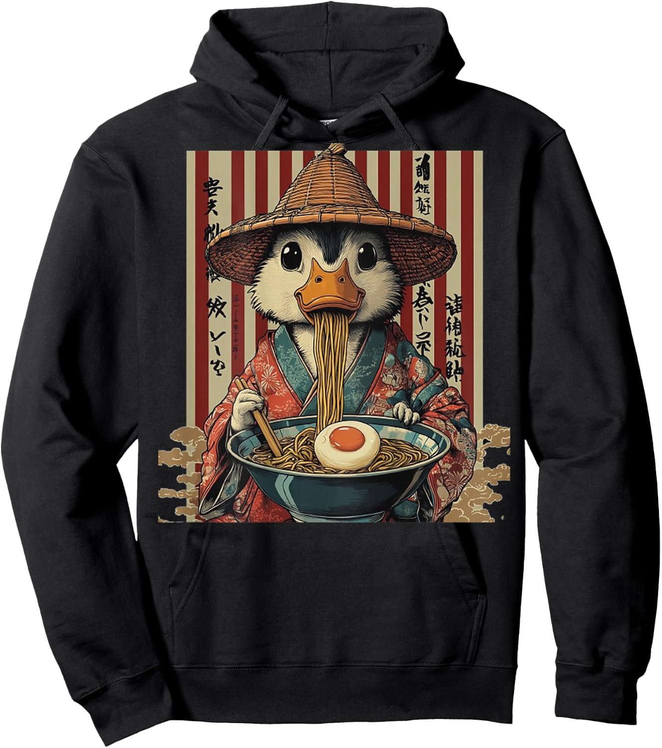 Backprint Japan Aesthetic Ramen Nudeln Urban Streetwear Hoodie - Hoodie | Black