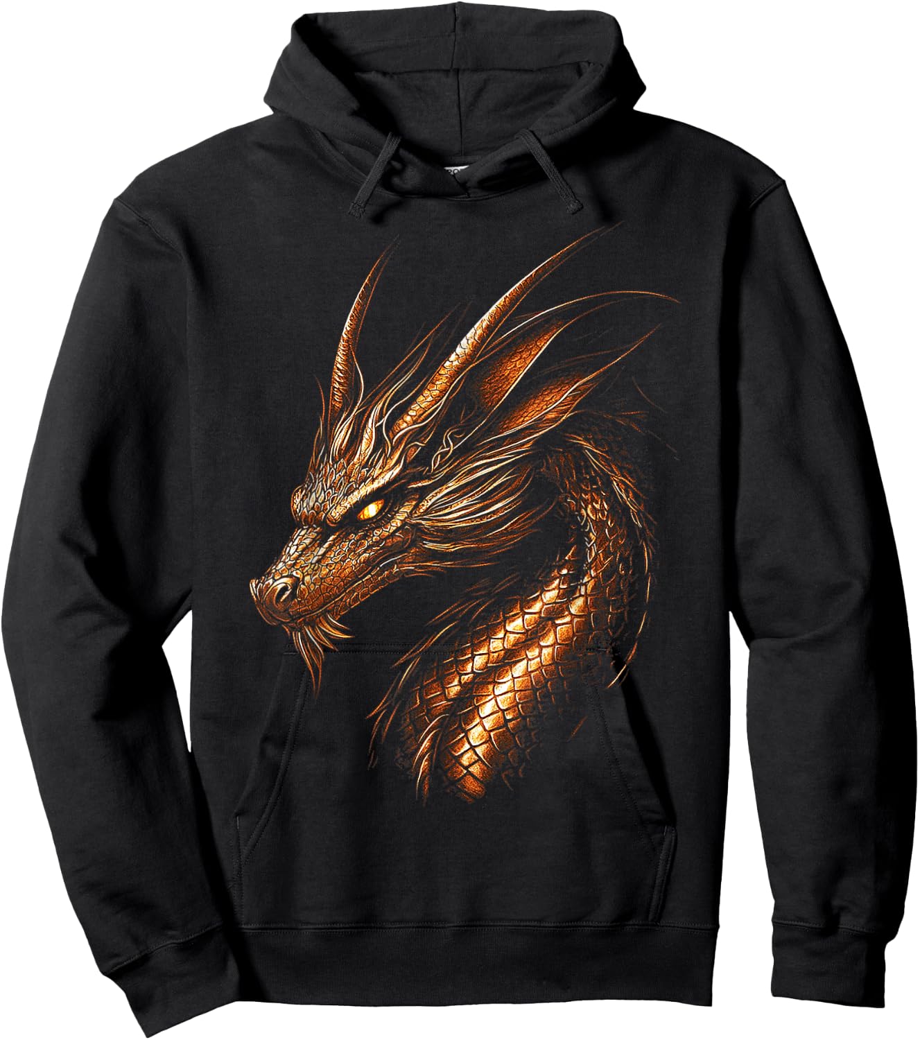 Copper Dragon Graphic Mythical Illustration Copper Dragon Hoodie - Hoodie | Black