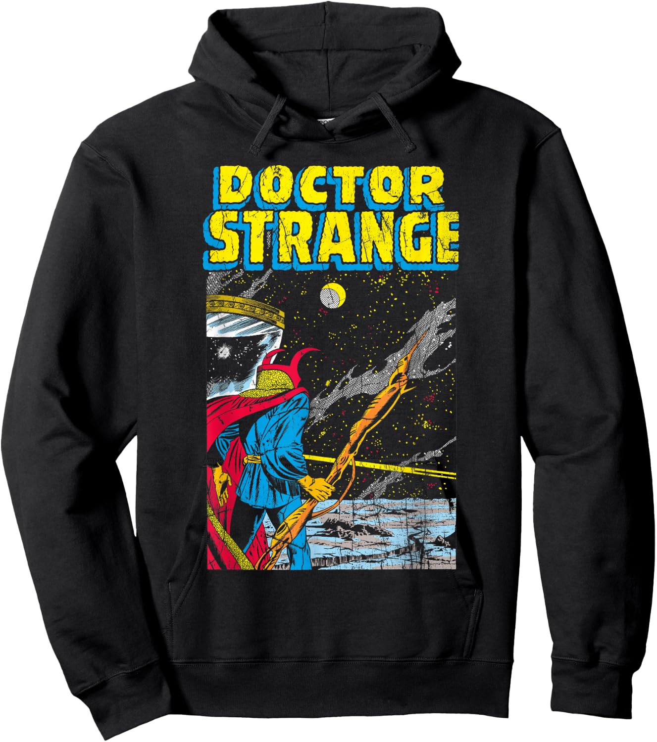 Marvel Doctor Strange Galaxy Retro Comic Graphic Hoodie - Hoodie | Black