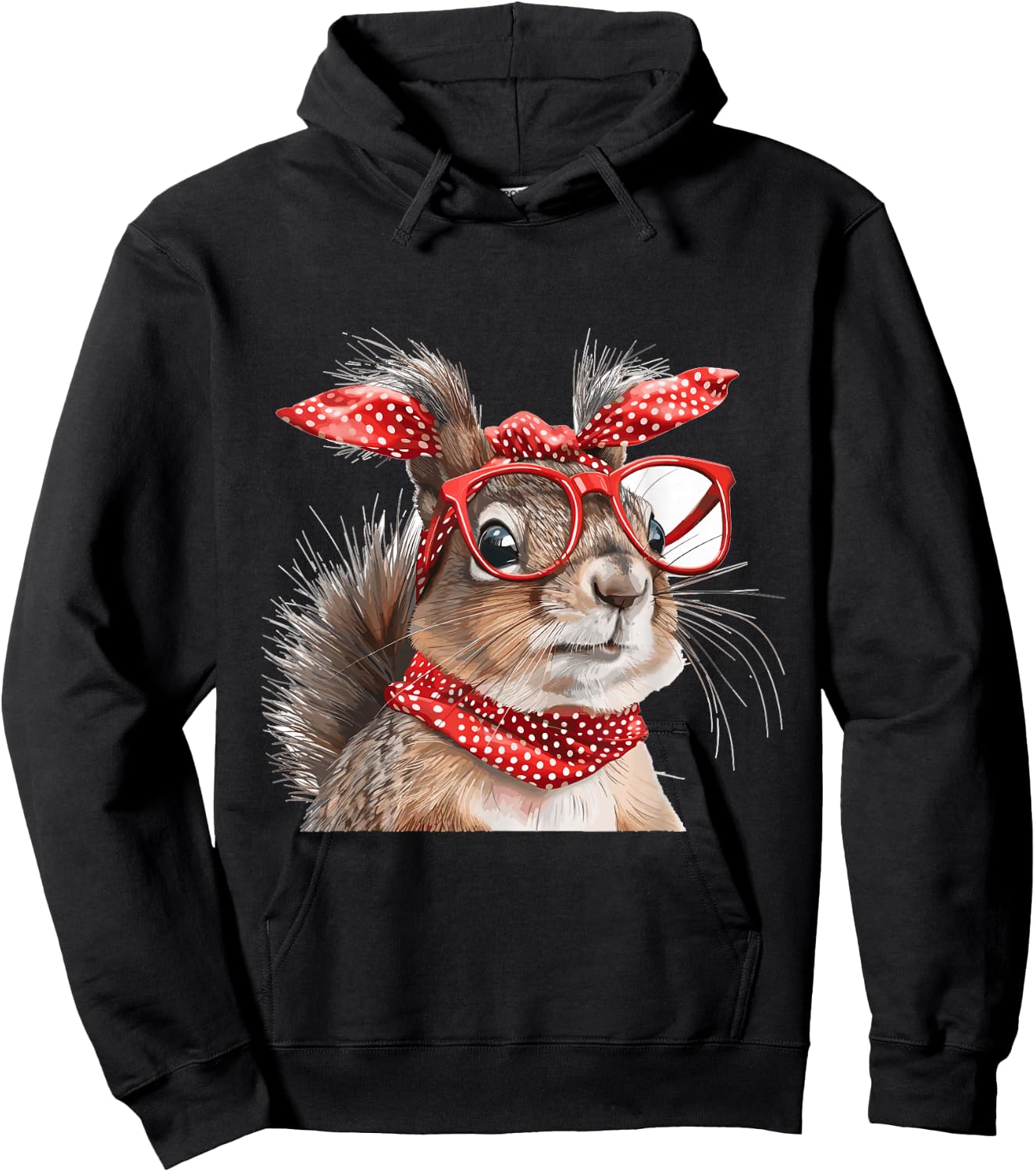 Squirrel Animal Lover Graphic Hoodie - Hoodie | Black